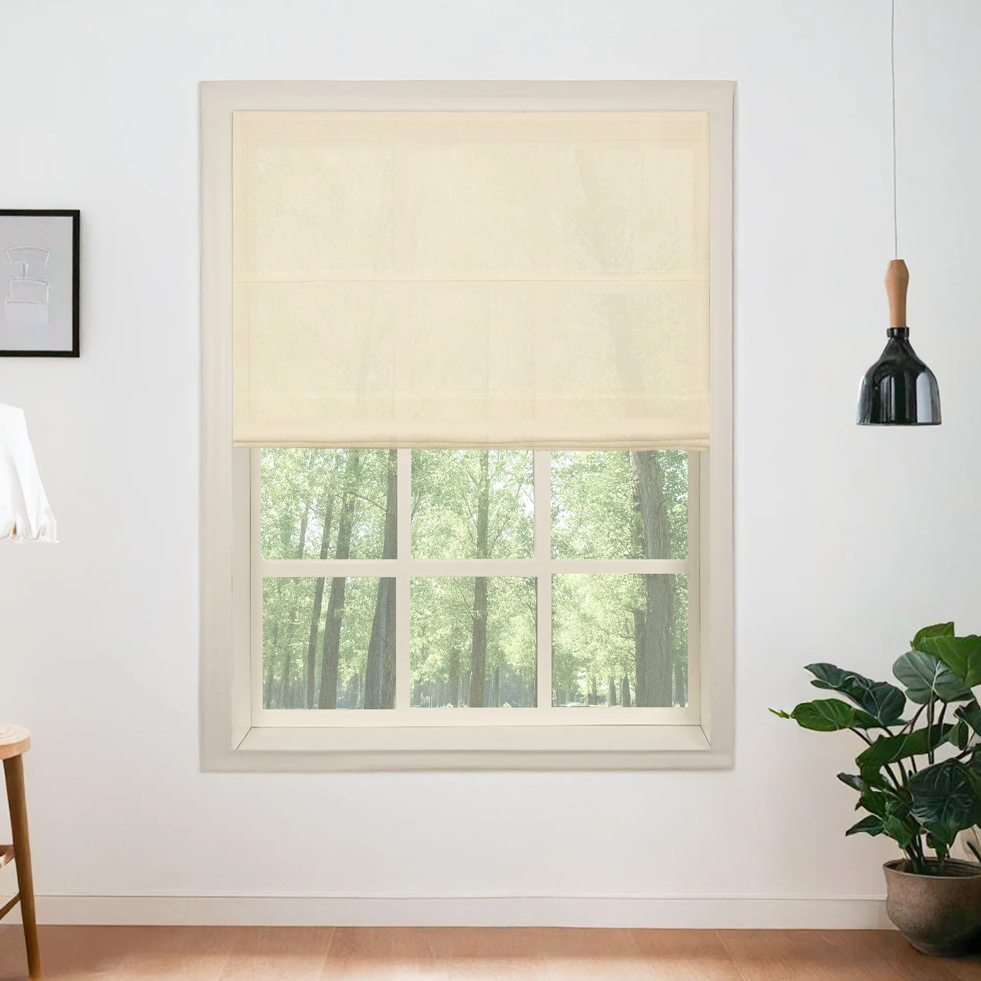 Belgian Flax Linen Roman Shades & Blinds - Image 13