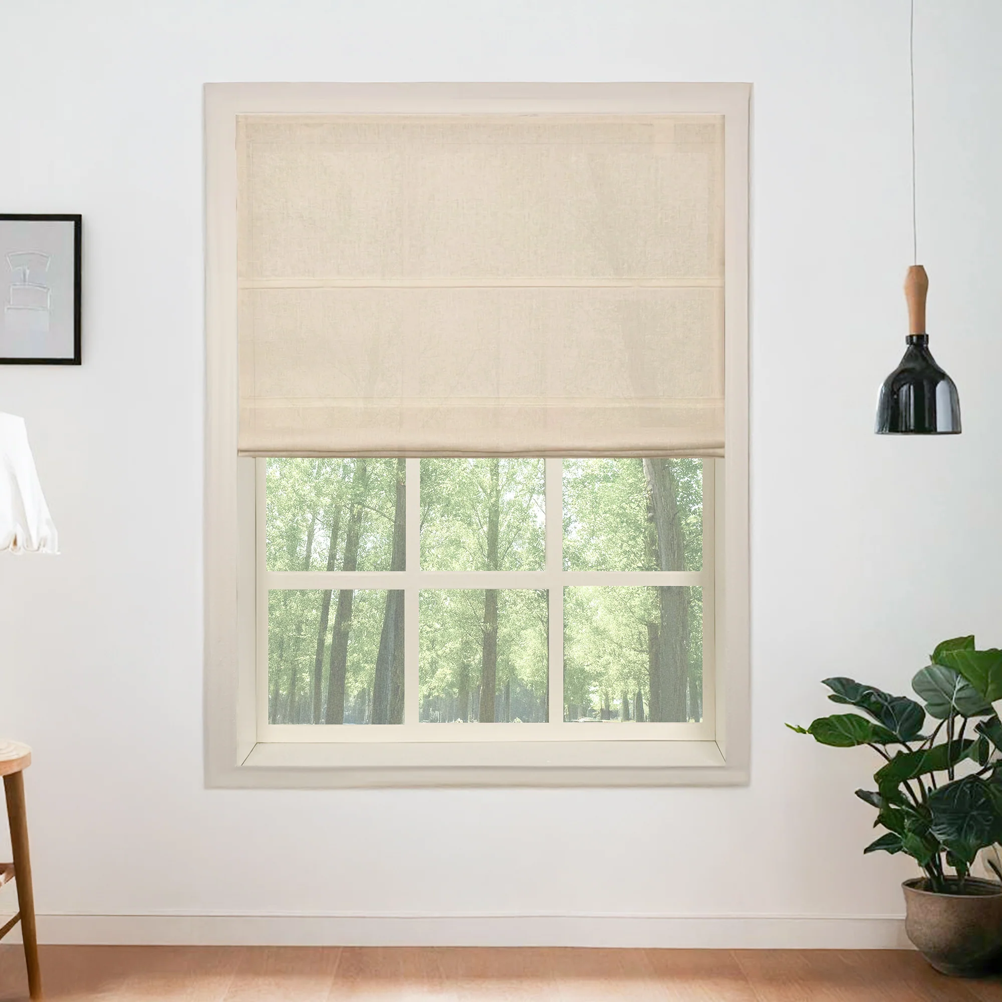 Belgian Flax Linen Roman Shades & Blinds - Image 14