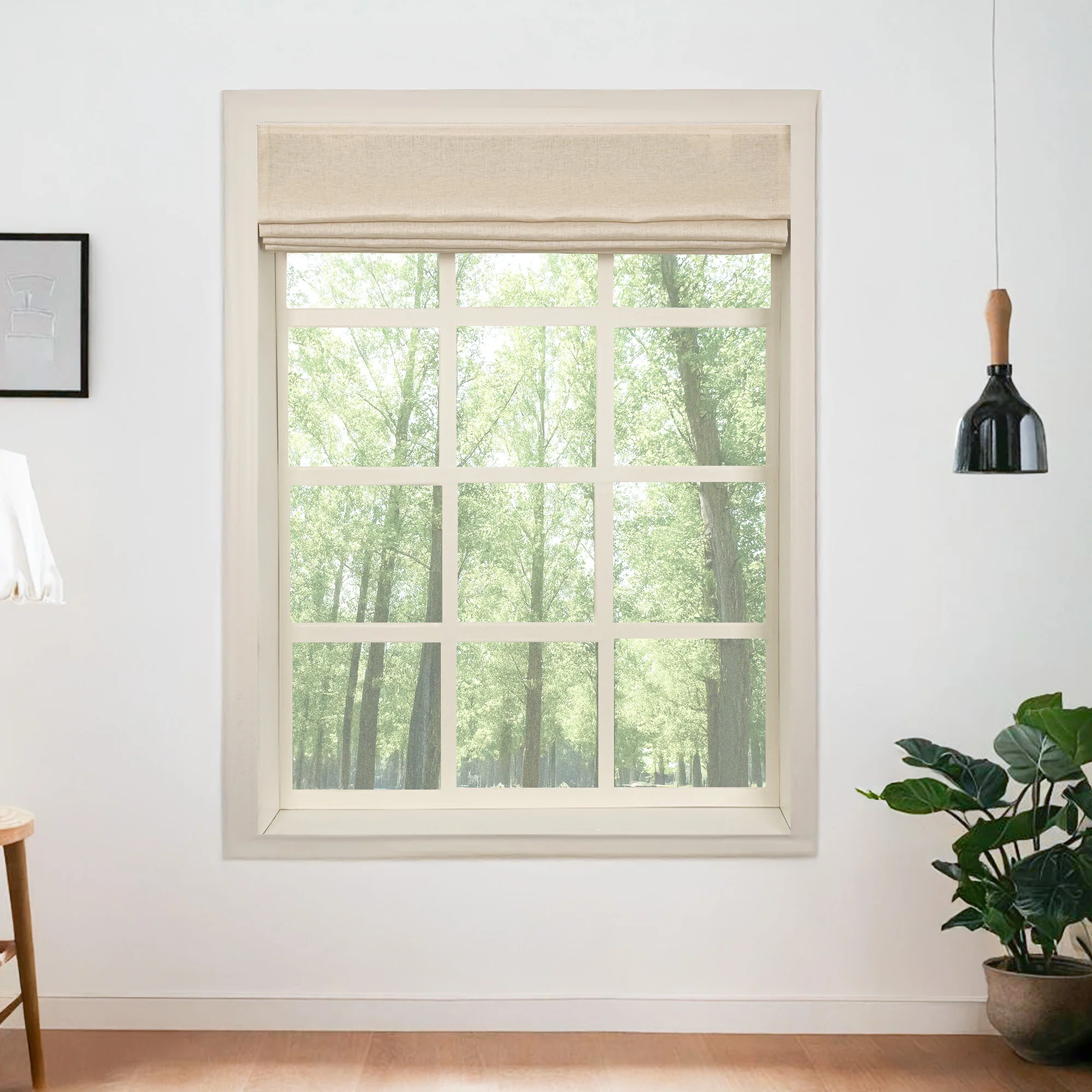 Belgian Flax Linen Roman Shades & Blinds - Image 6