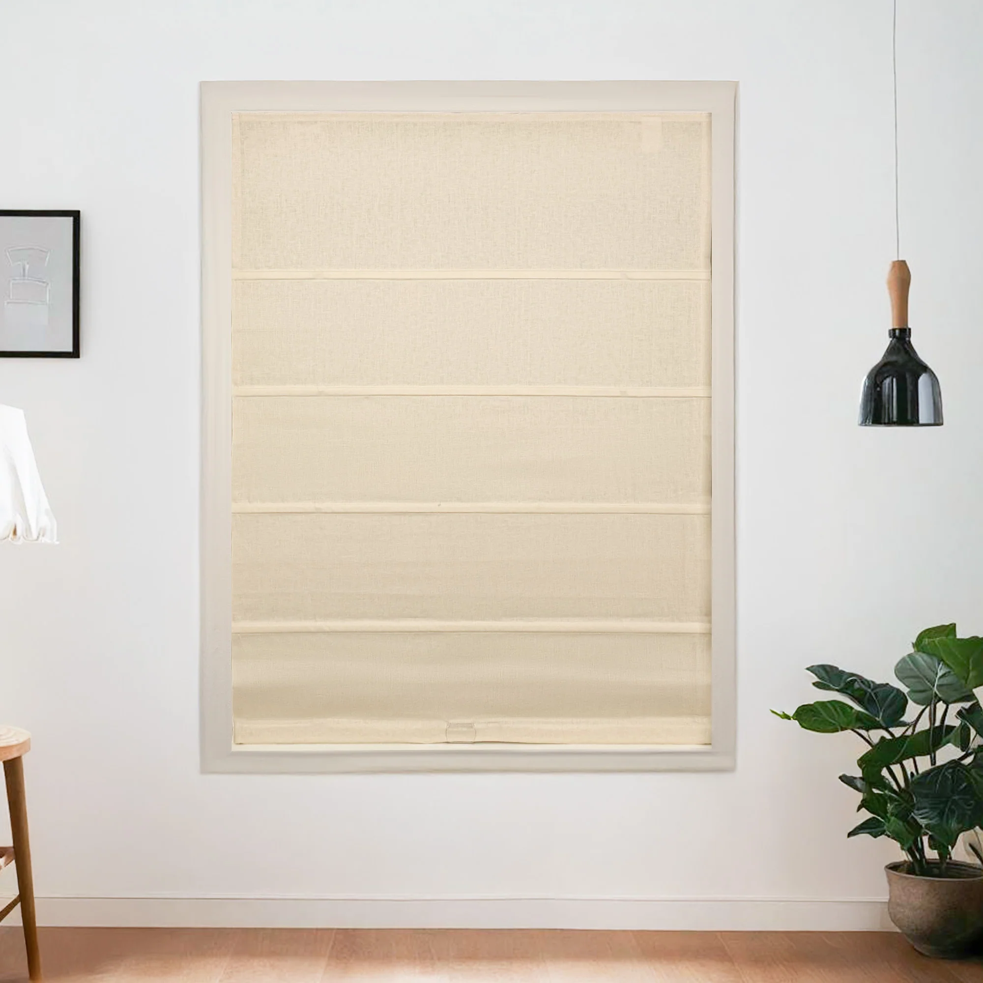 Belgian Flax Linen Roman Shades & Blinds - Image 7