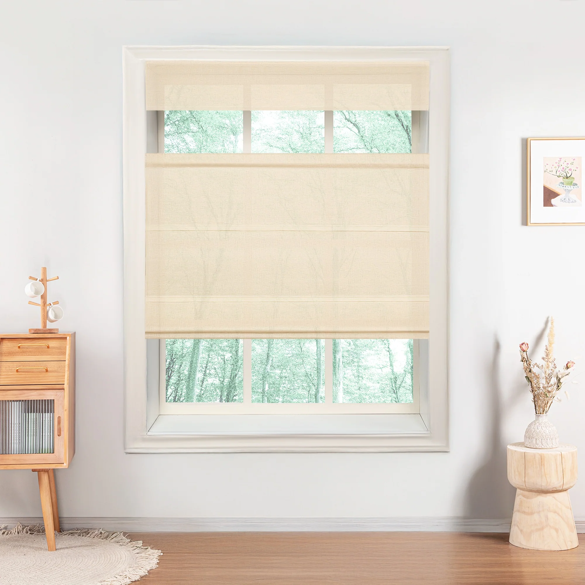 Belgian Flax Linen Roman Shades & Blinds | Top Down Bottom Up - Image 13