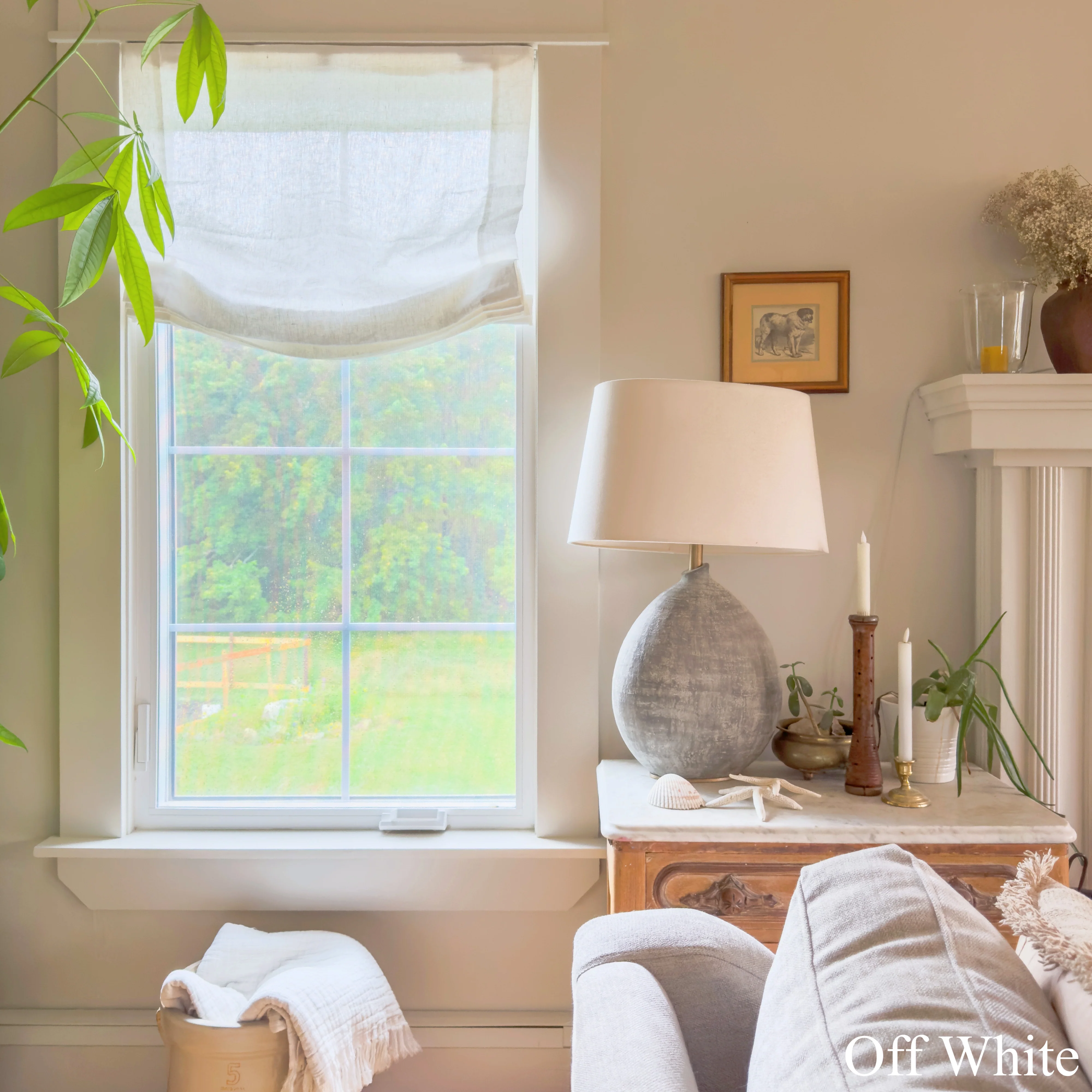 Belgian Flax Linen Roman Shades & Blinds - Image 5