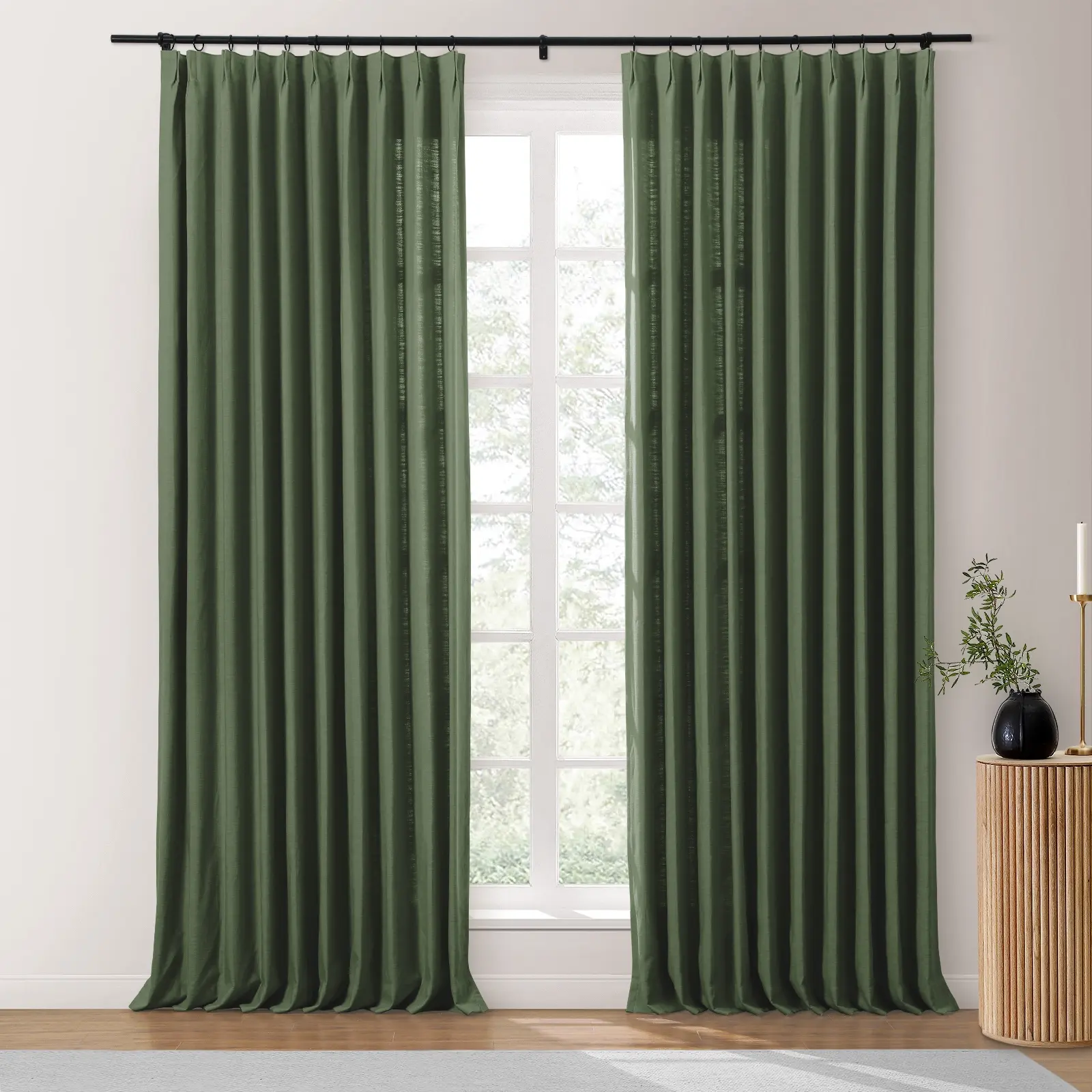 Bella Cotton Blend Curtains & Drapes Pleated - Image 31