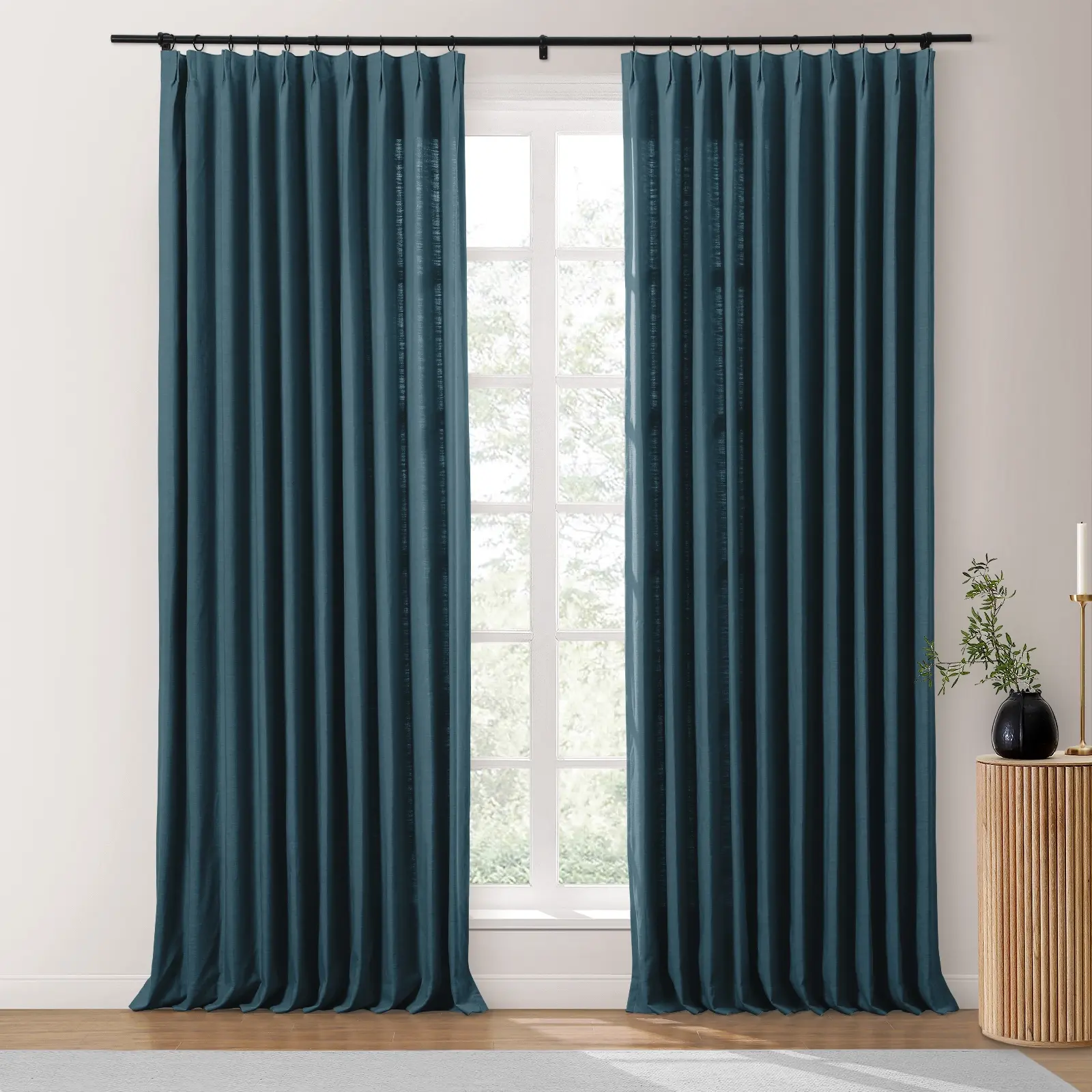Bella Cotton Blend Curtains & Drapes Pleated - Image 37