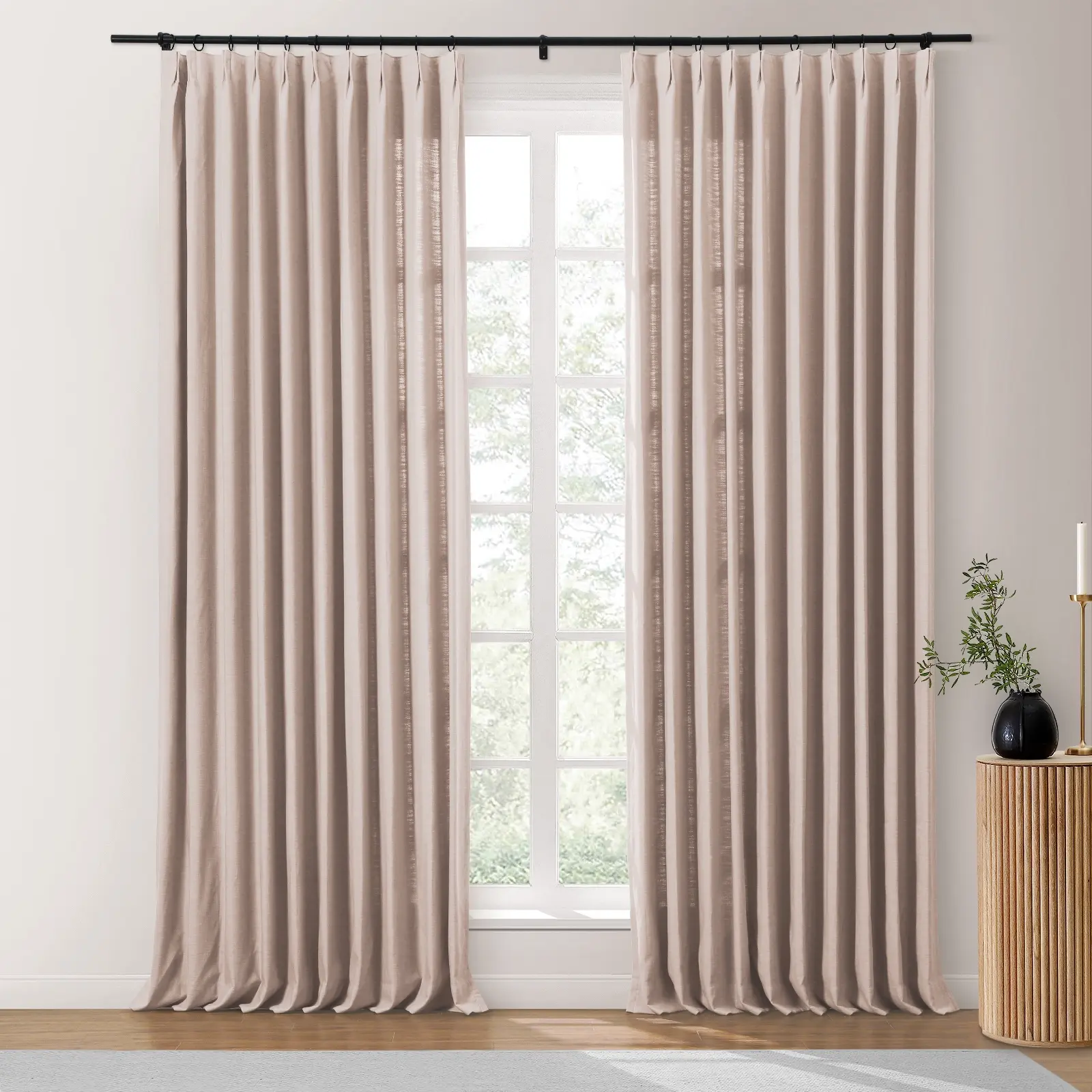 Bella Cotton Blend Curtains & Drapes Pleated - Image 41
