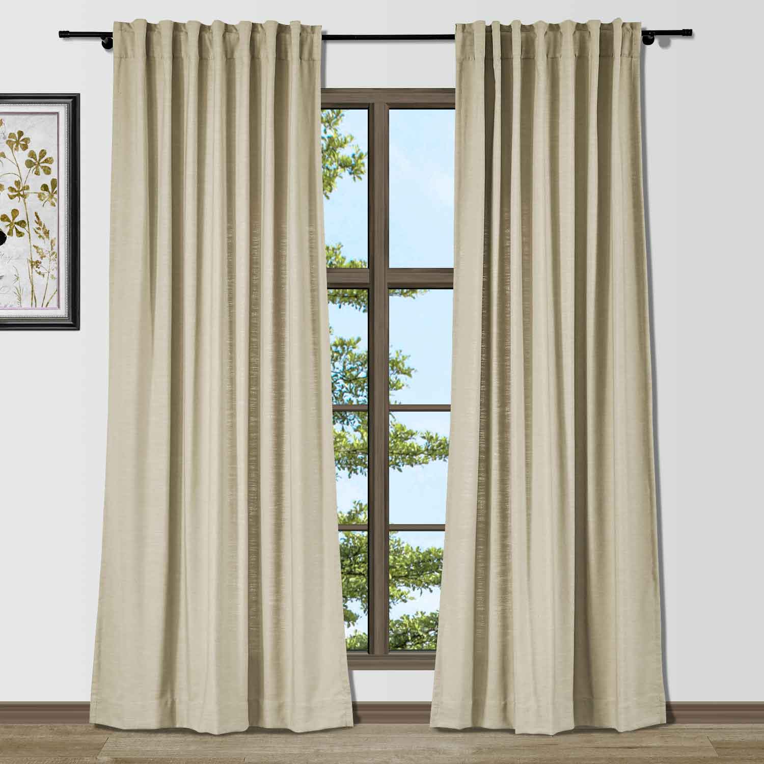 Bella Cotton Blend Curtains & Drapes Soft Top - Image 11