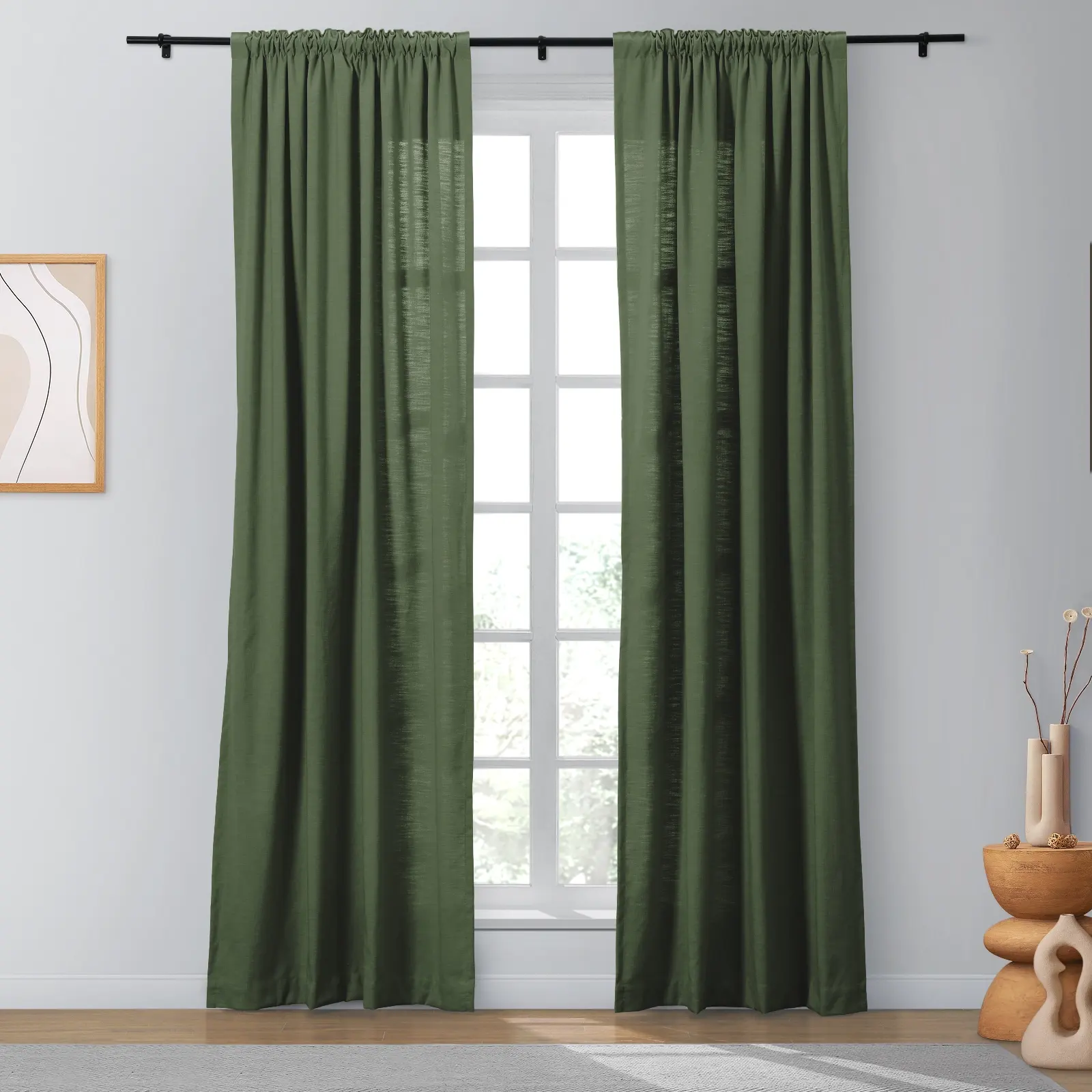 Bella Cotton Blend Curtains & Drapes Soft Top - Image 38