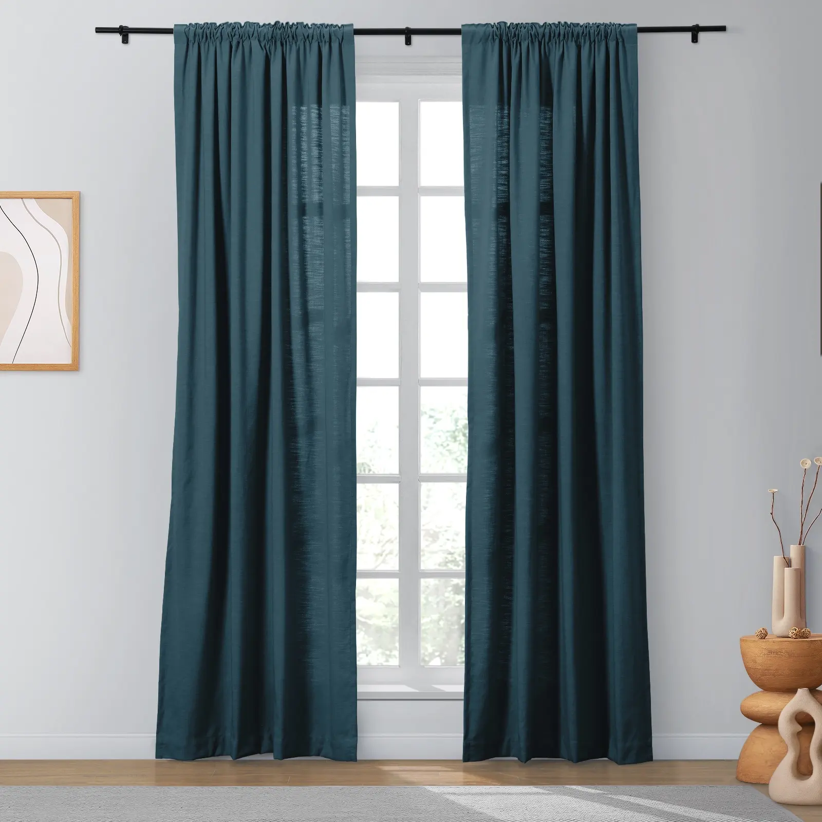 Bella Cotton Blend Curtains & Drapes Soft Top - Image 44