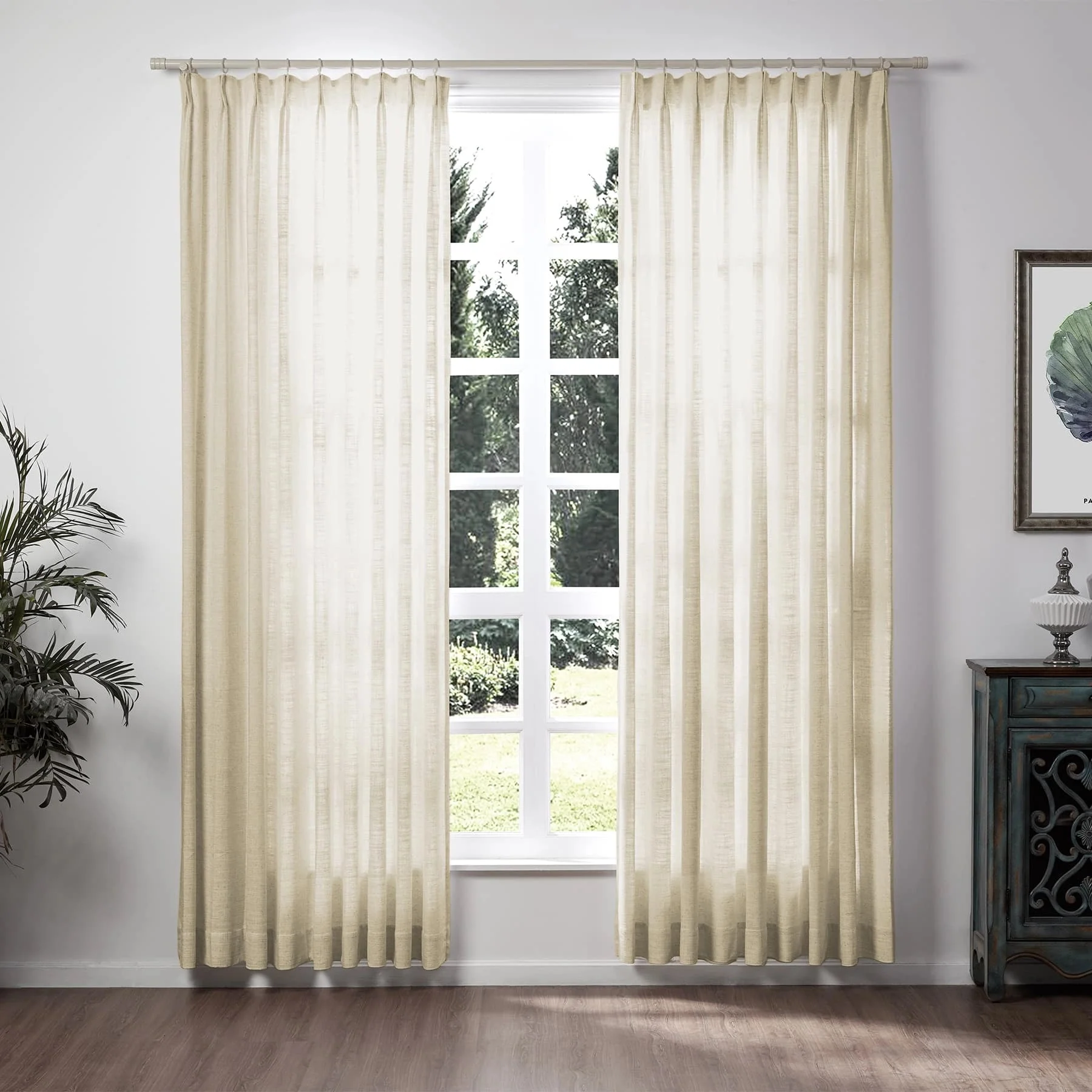 Lily Linen Curtains & Drapes Soft Top - Image 55
