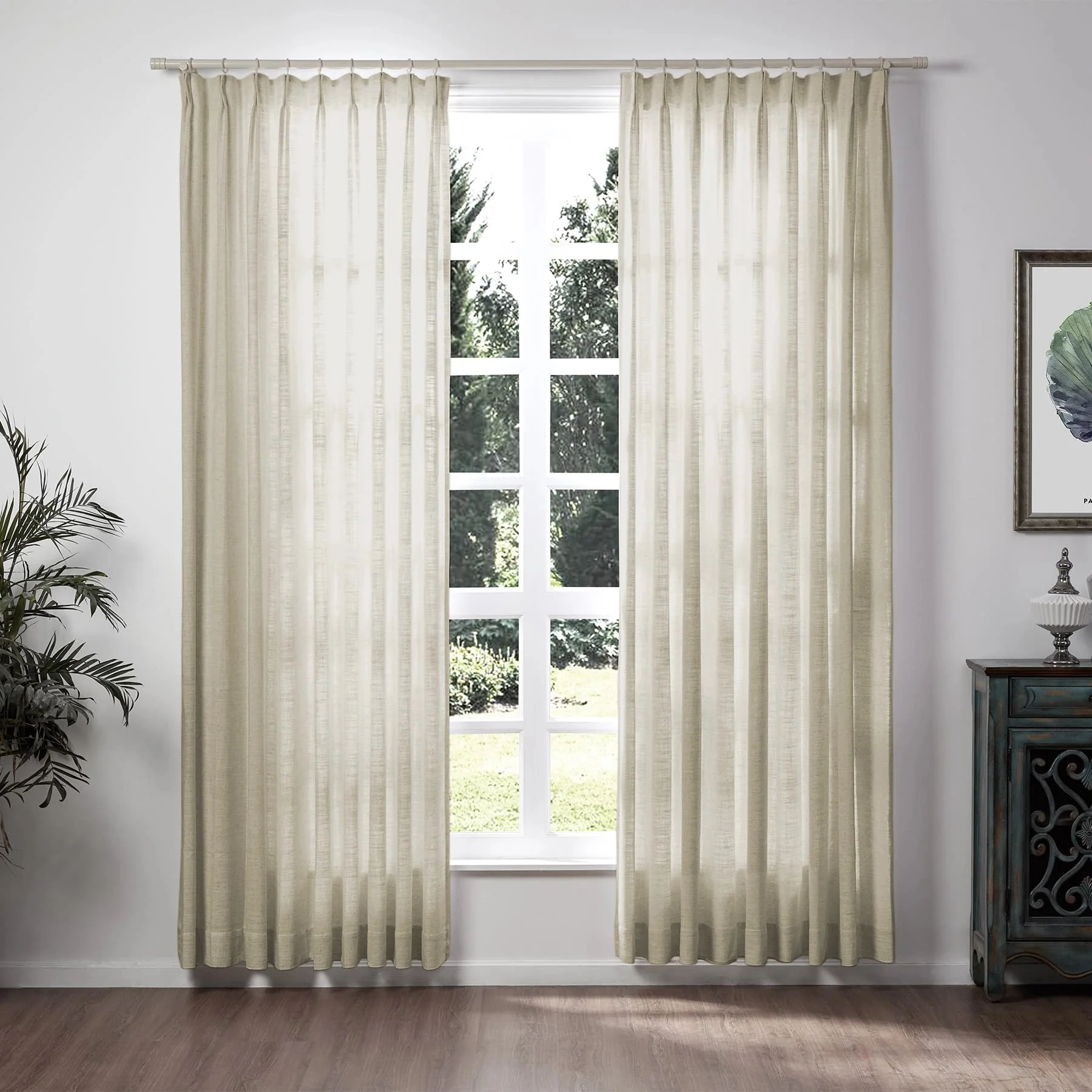 Lily Linen Curtains & Drapes Soft Top - Image 57