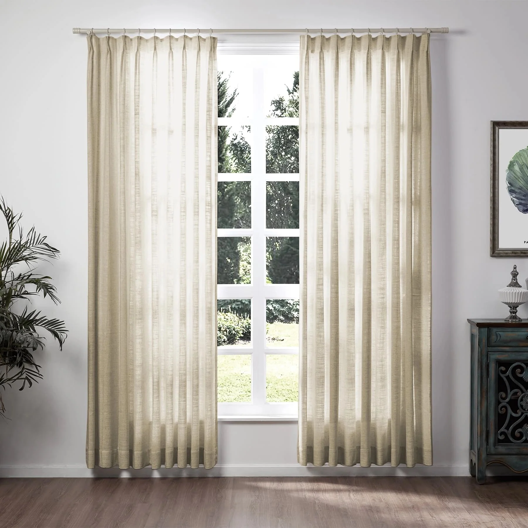 Lily Linen Curtains & Drapes Soft Top - Image 59