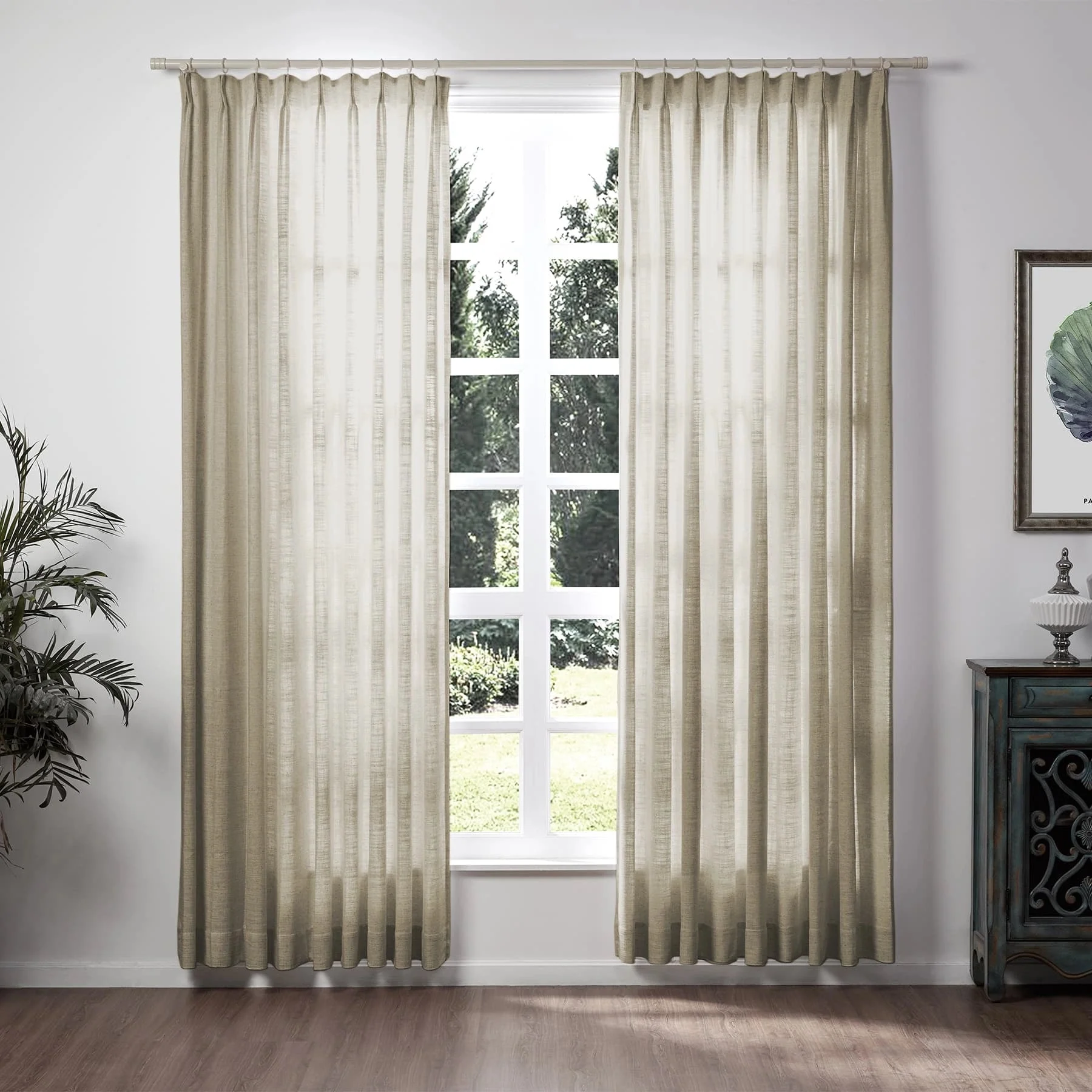 Lily Linen Curtains & Drapes Soft Top - Image 61