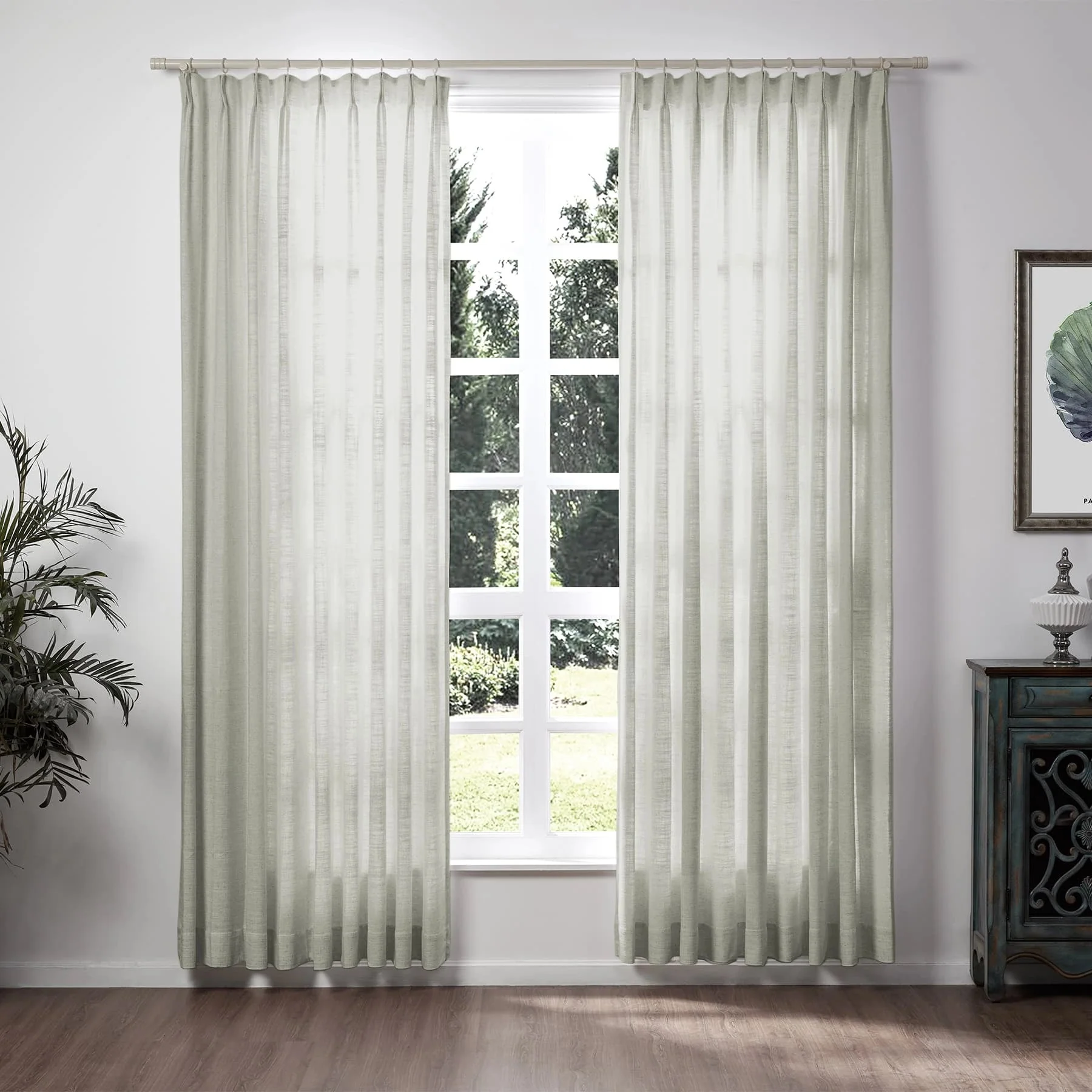 Lily Linen Curtains & Drapes Soft Top - Image 62