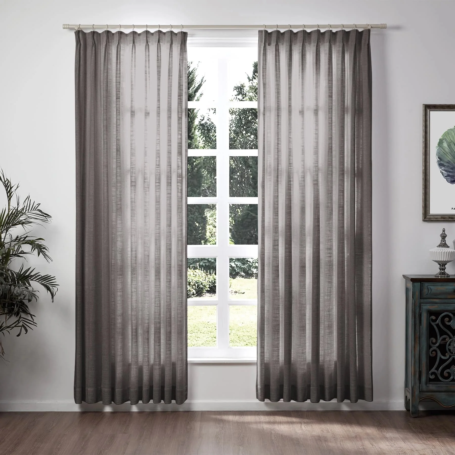 Lily Linen Curtains & Drapes Soft Top - Image 64