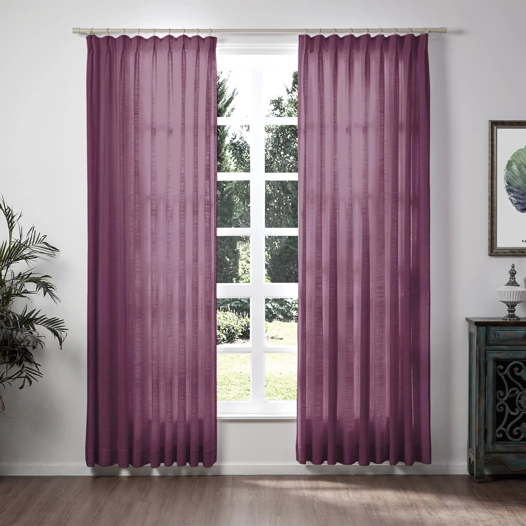 Lily Linen Curtains & Drapes Soft Top - Image 72