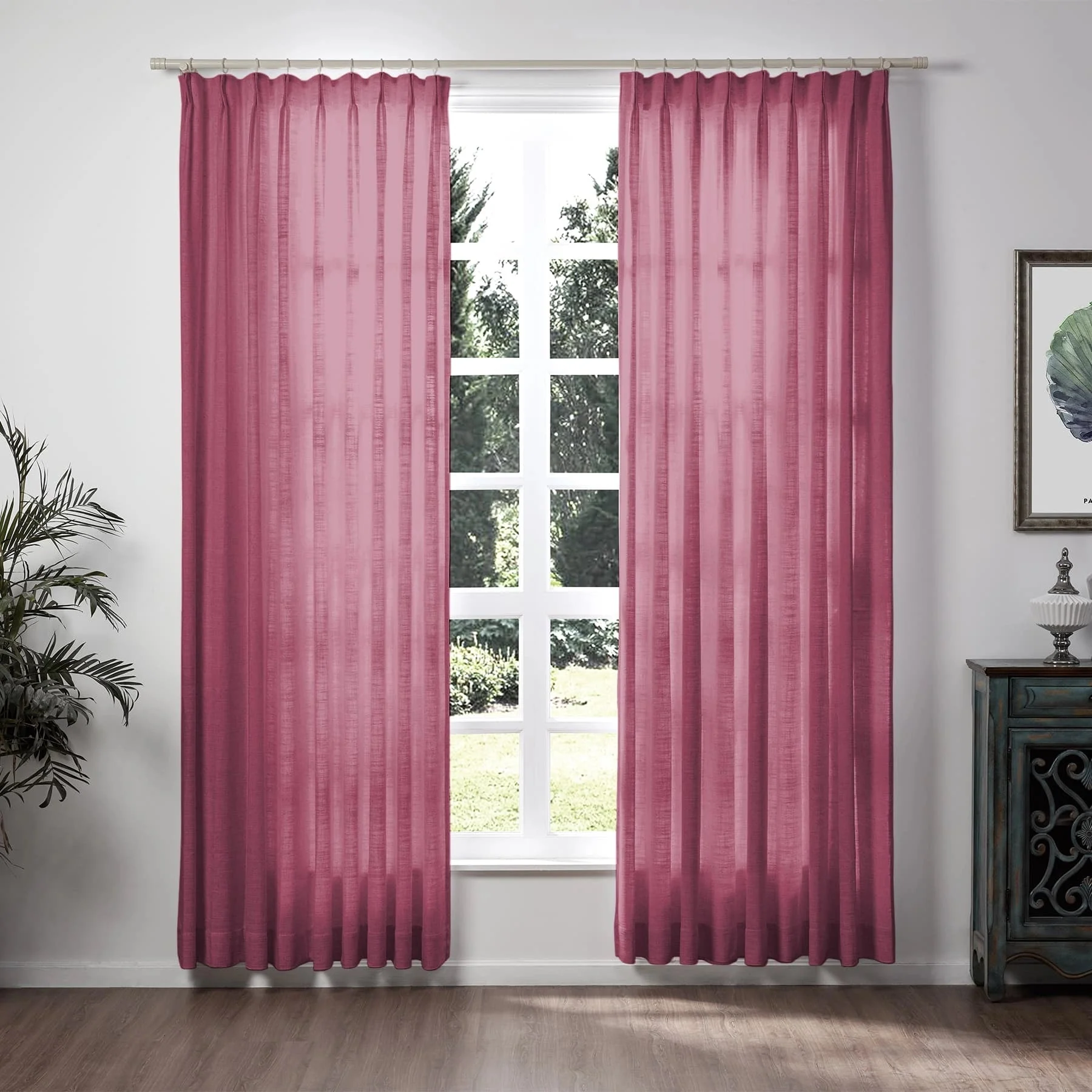 Lily Linen Curtains & Drapes Soft Top - Image 73