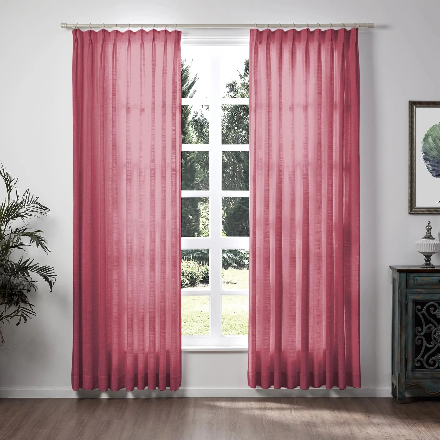 Lily Linen Curtains & Drapes Soft Top - Image 74