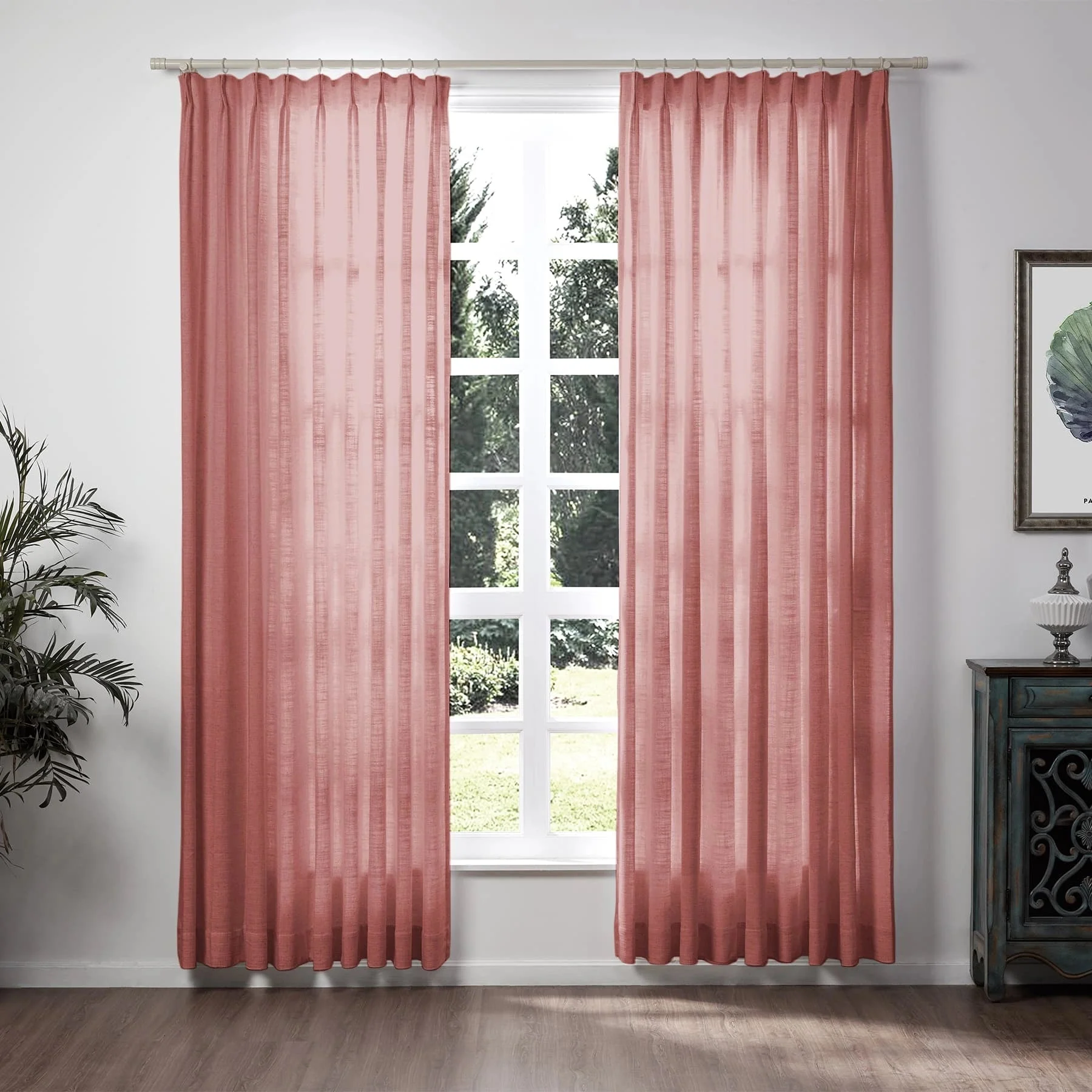 Lily Linen Curtains & Drapes Soft Top - Image 75
