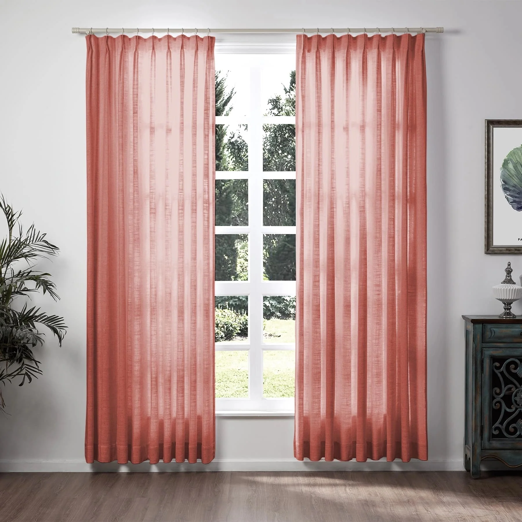 Lily Linen Curtains & Drapes Soft Top - Image 76