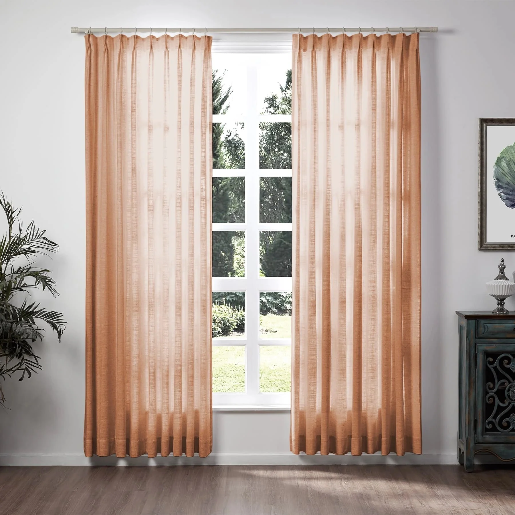Lily Linen Curtains & Drapes Soft Top - Image 78