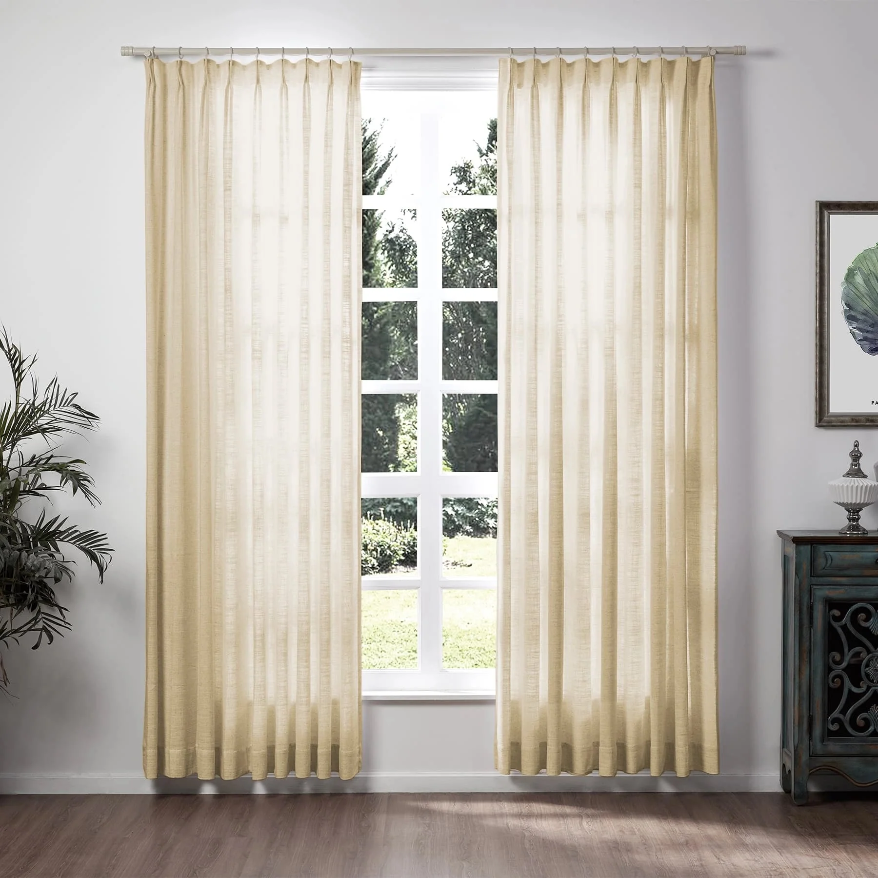 Lily Linen Curtains & Drapes Soft Top - Image 79