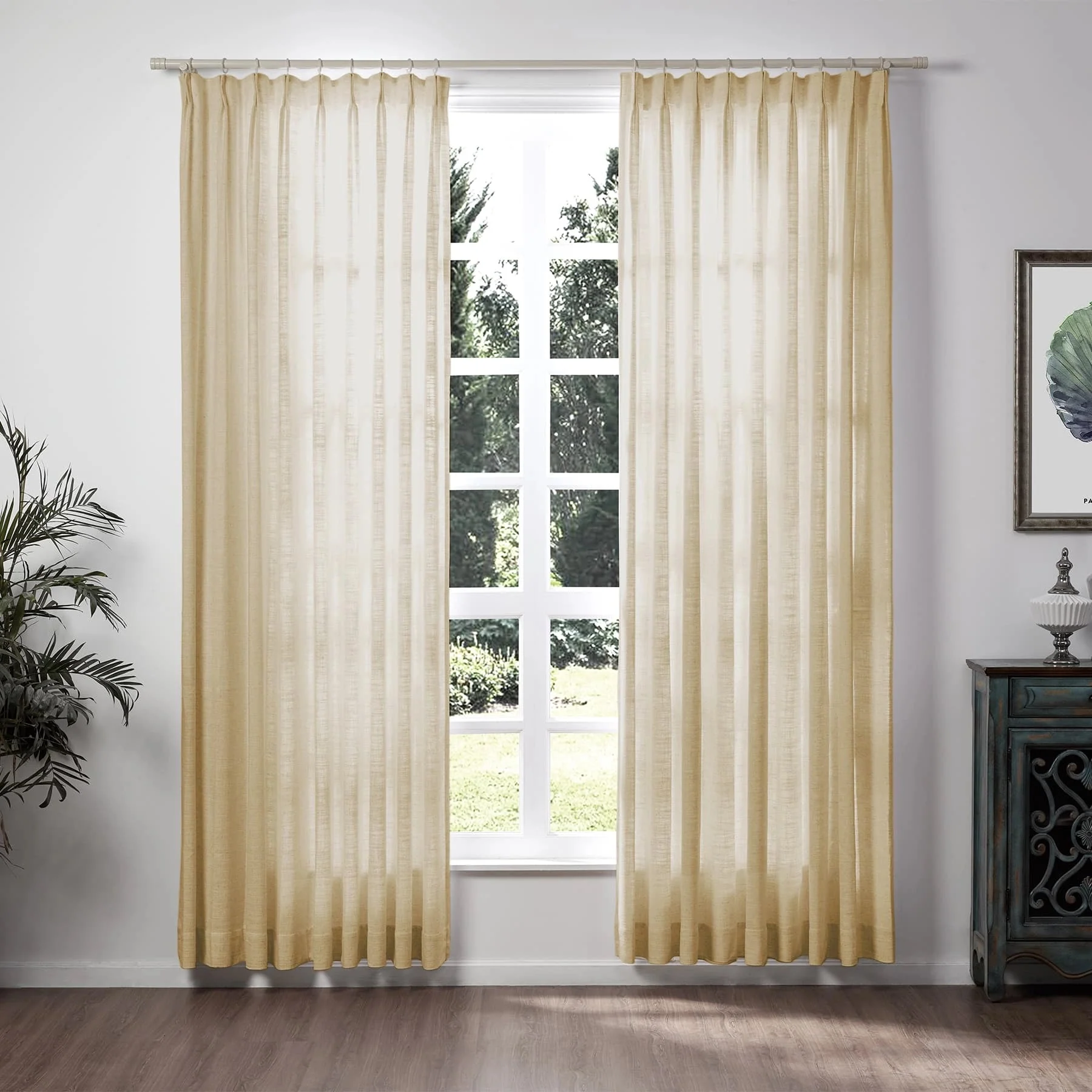 Lily Linen Curtains & Drapes Soft Top - Image 80