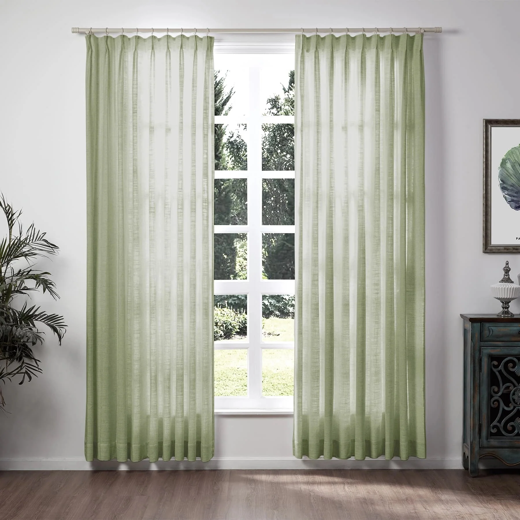 Lily Linen Curtains & Drapes Soft Top - Image 81