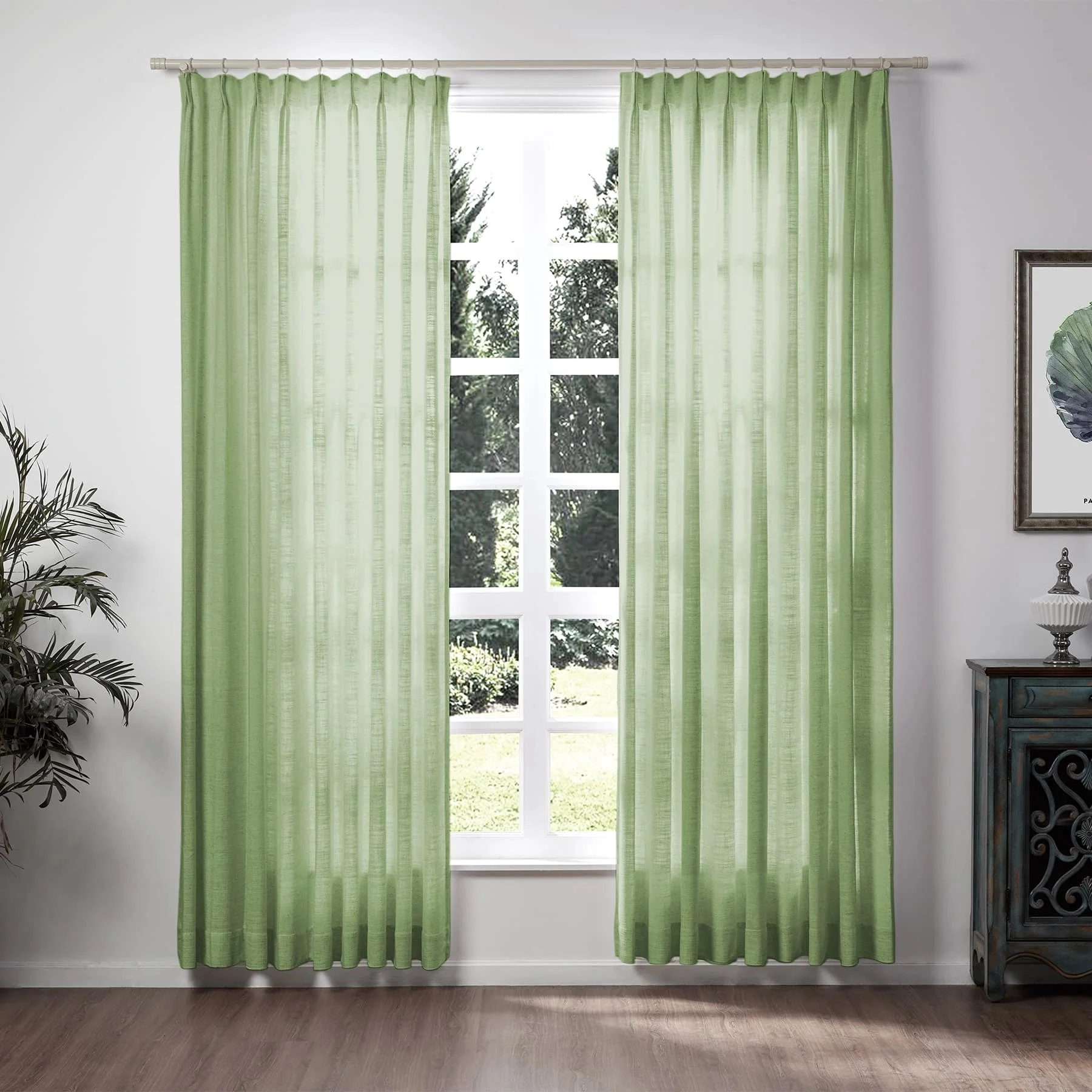 Lily Linen Curtains & Drapes Soft Top - Image 82
