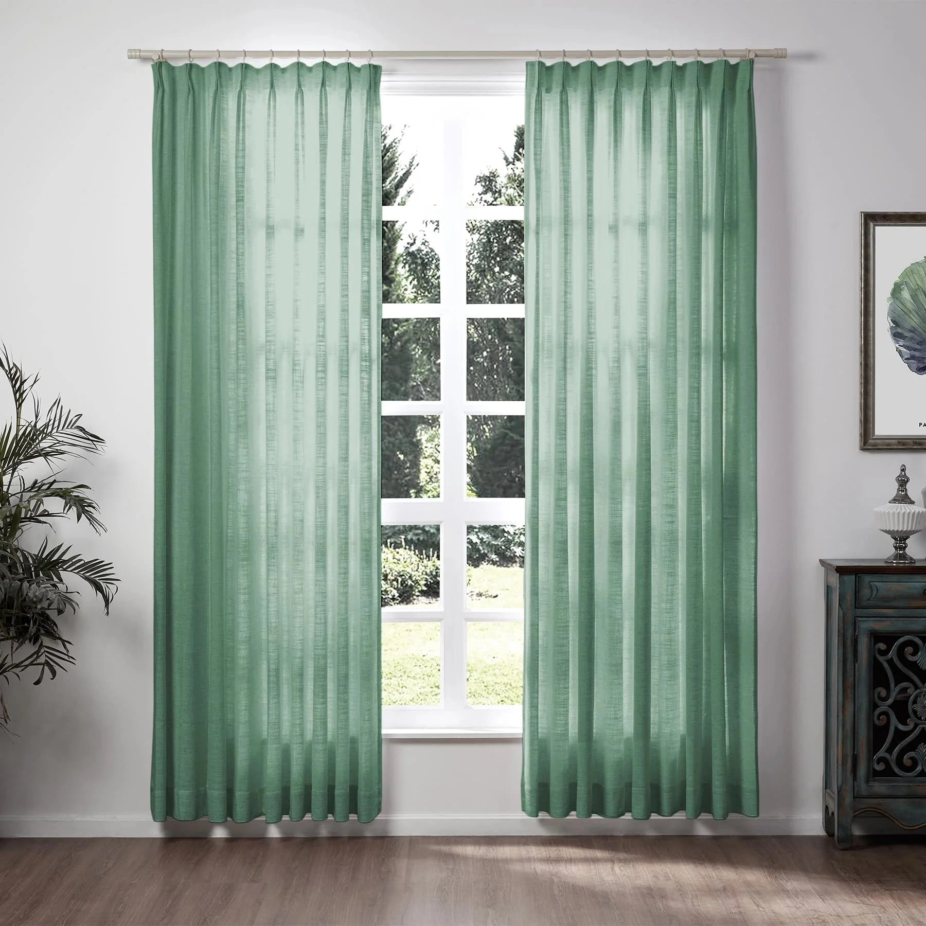 Lily Linen Curtains & Drapes Soft Top - Image 83
