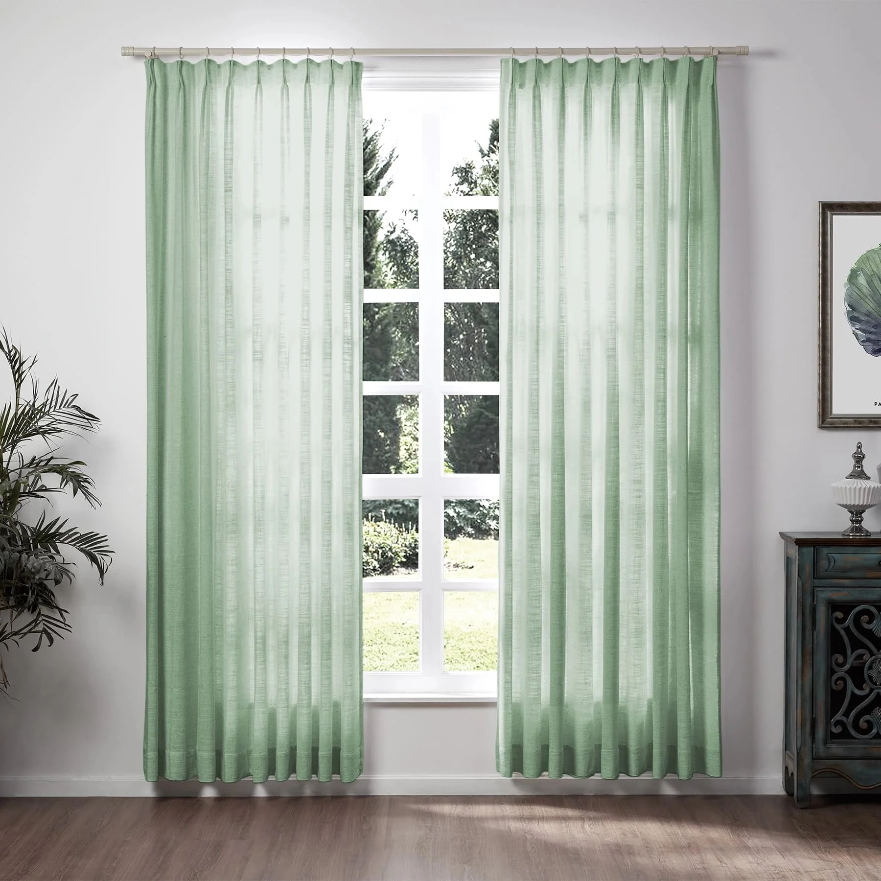 Lily Linen Curtains & Drapes Soft Top - Image 84