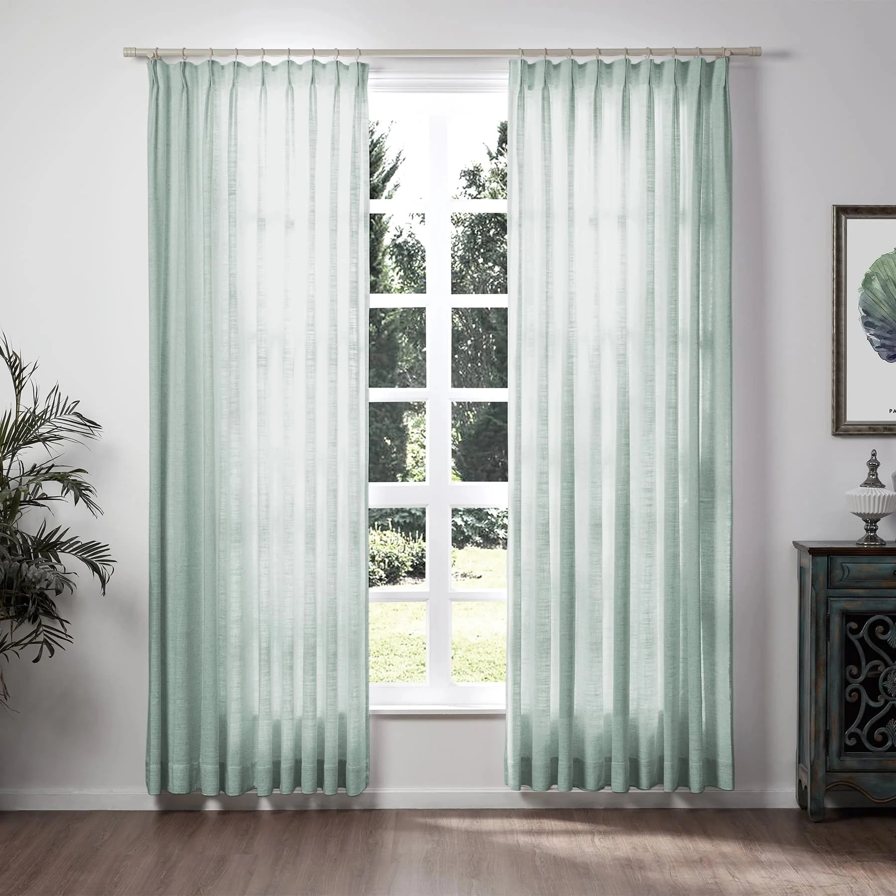 Lily Linen Curtains & Drapes Soft Top - Image 85