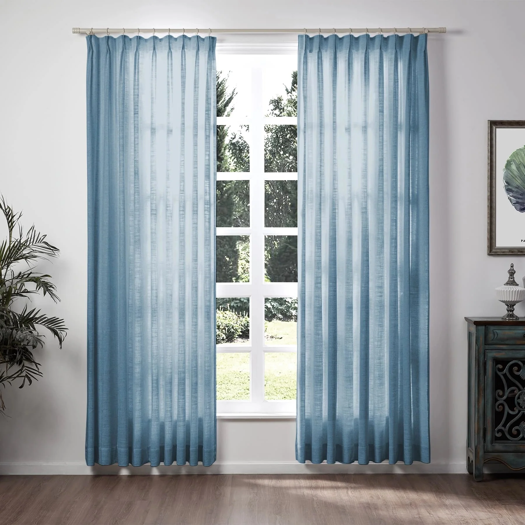 Lily Linen Curtains & Drapes Soft Top - Image 87