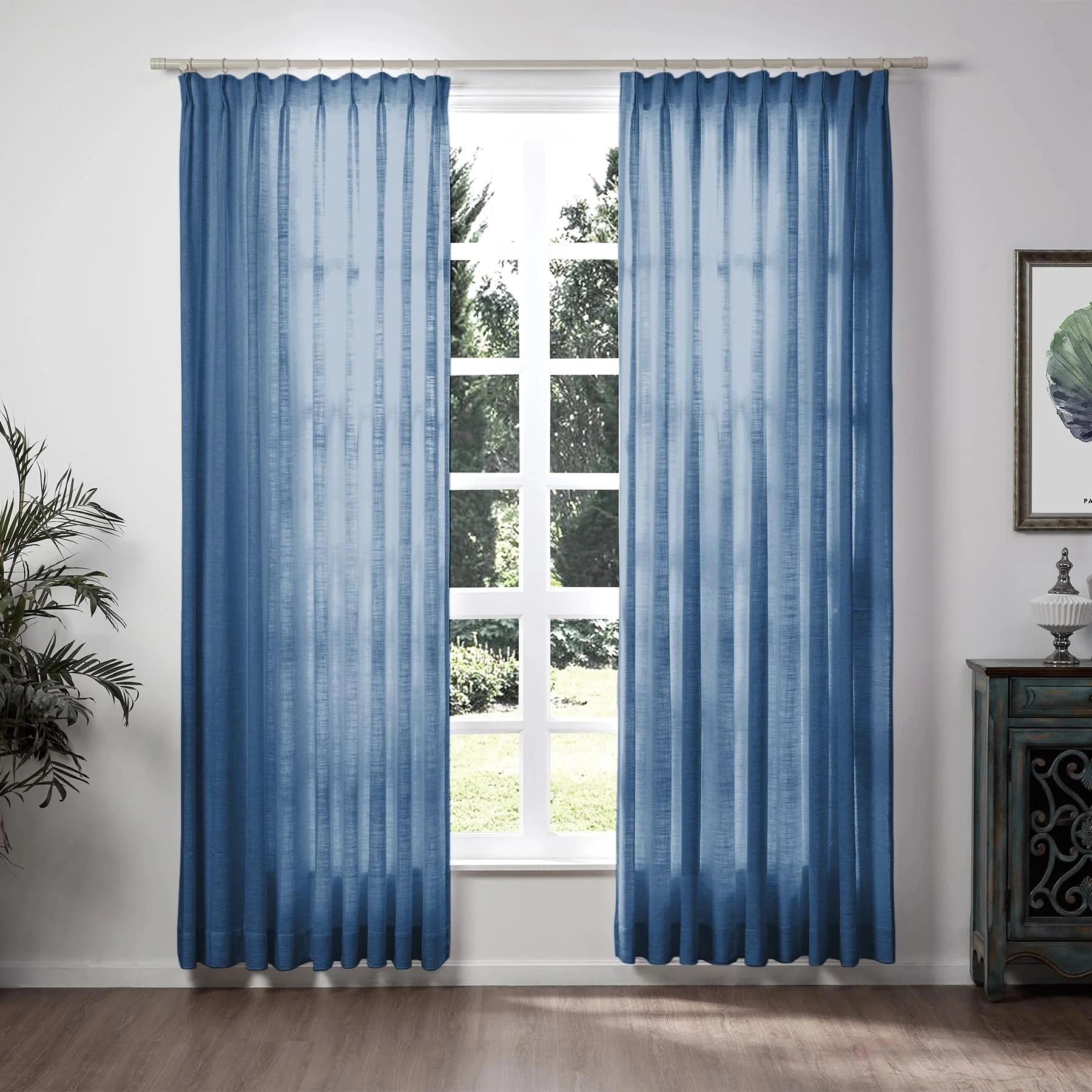 Lily Linen Curtains & Drapes Soft Top - Image 88
