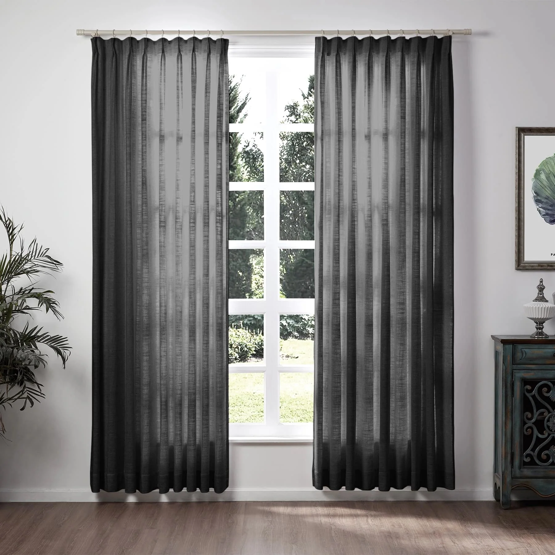 Lily Linen Curtains & Drapes Soft Top - Image 89