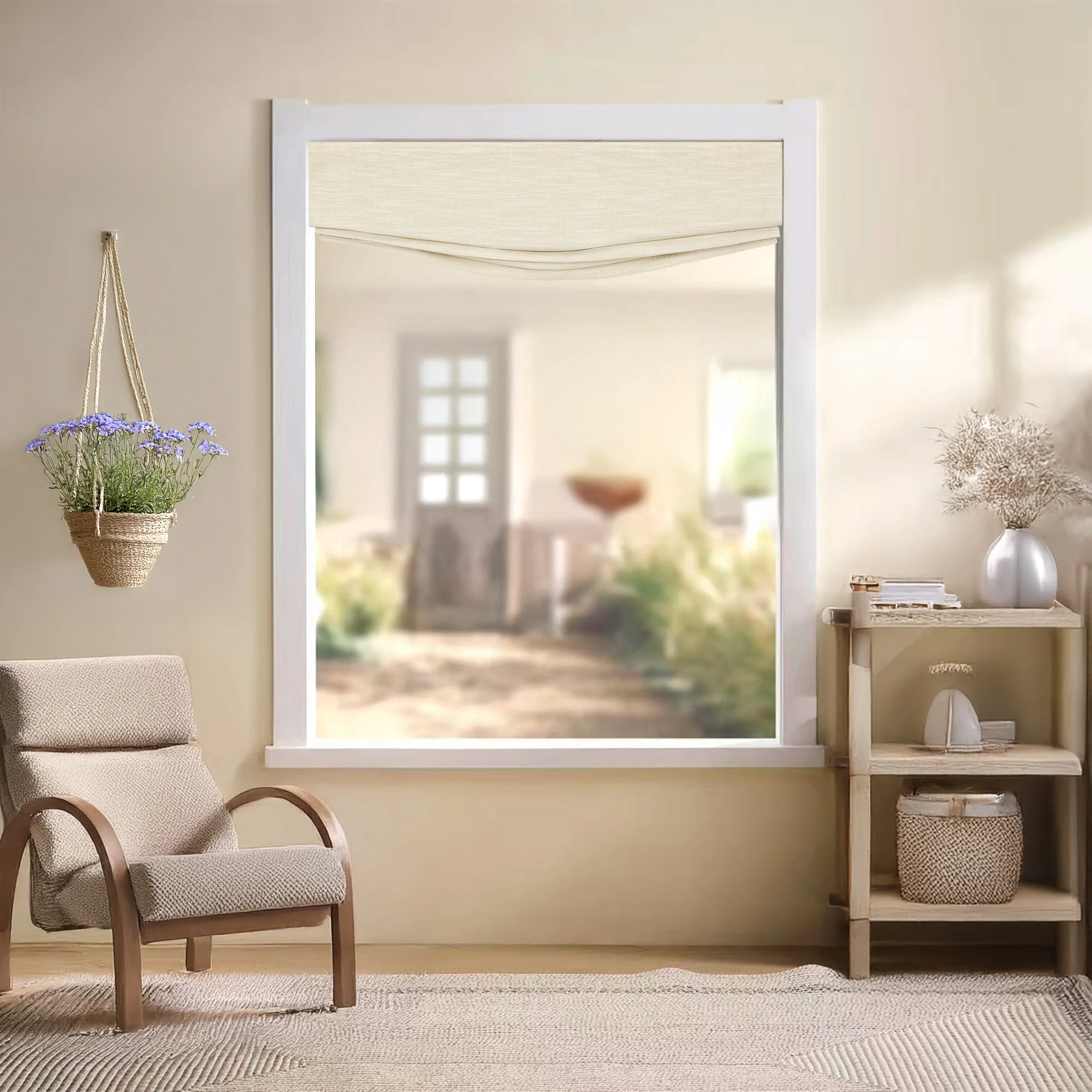 Jenna Linen Roman Shades & Blinds | Relaxed - Image 6