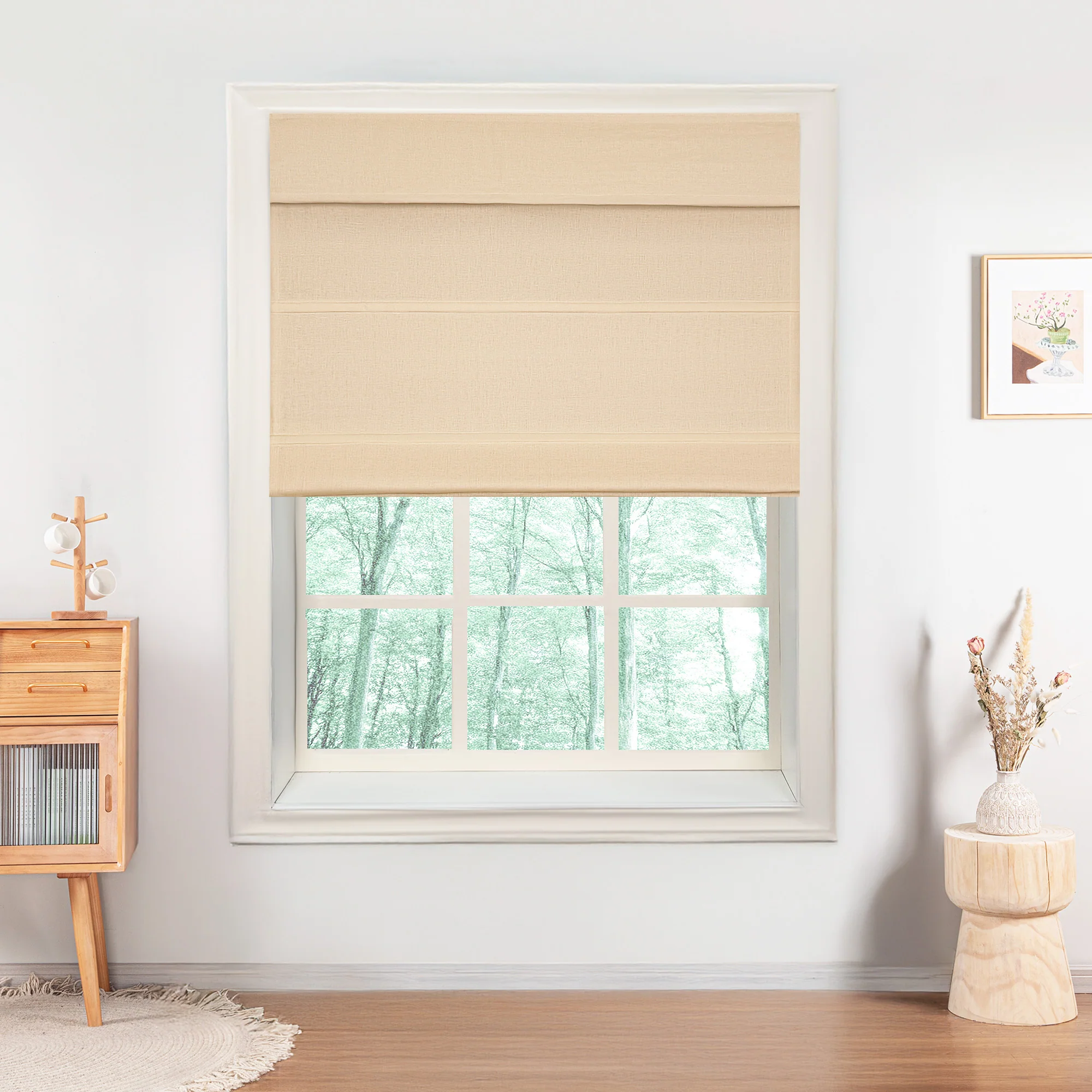 Belgian Flax Linen Roman Shades & Blinds | Top Down Bottom Up - Image 7