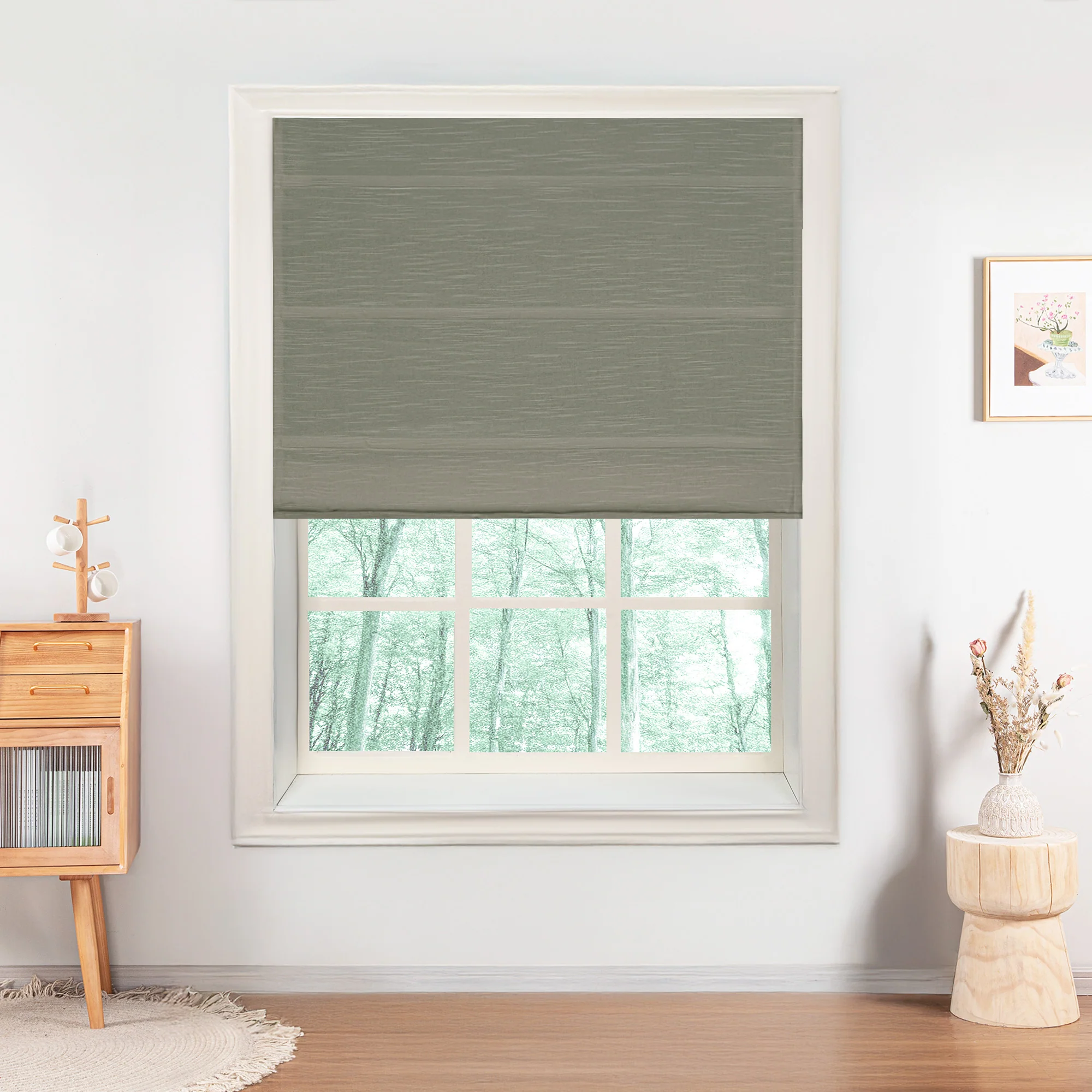 Jenna Linen Roman Shades & Blinds - Image 17