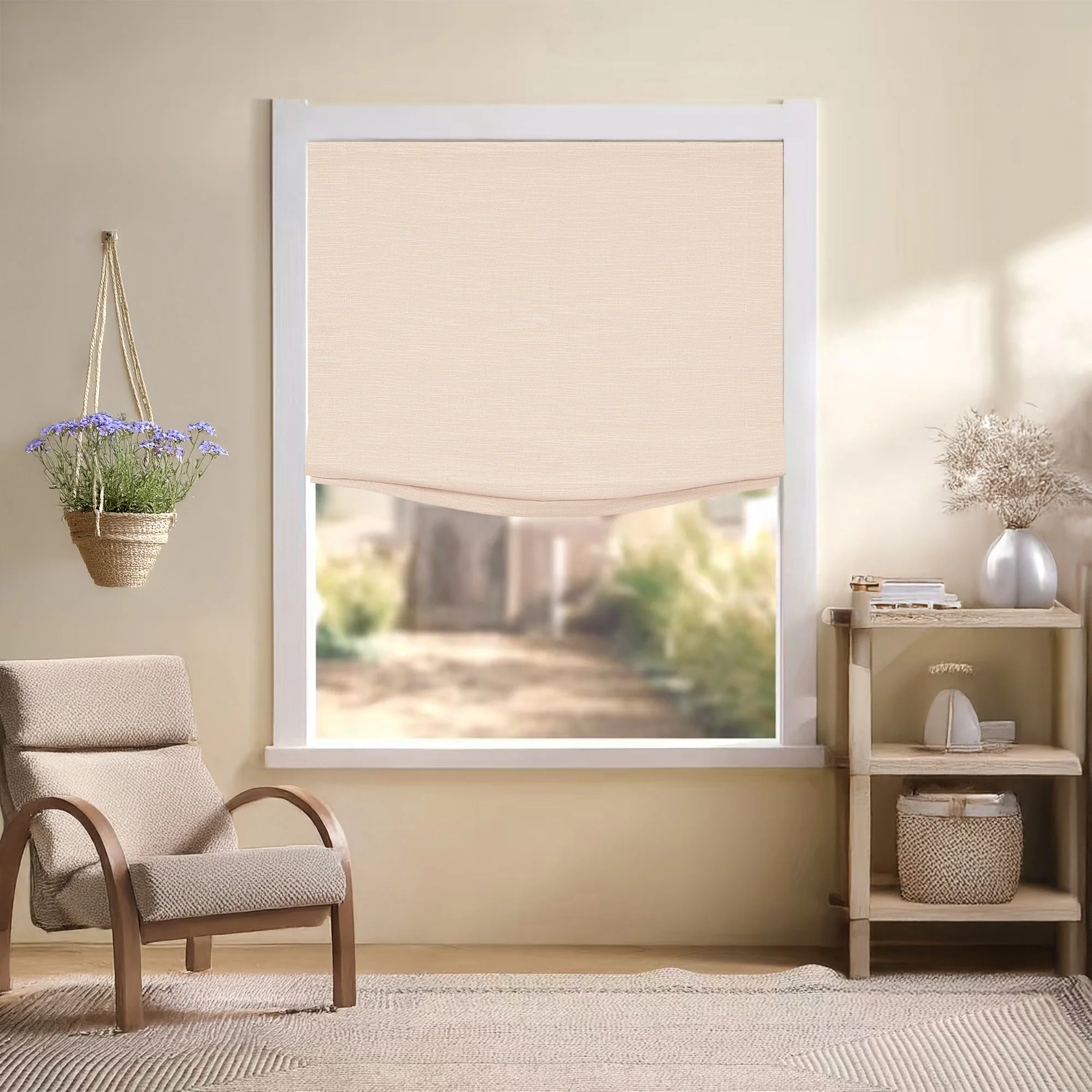 Jenna Linen Roman Shades & Blinds | Relaxed - Image 12