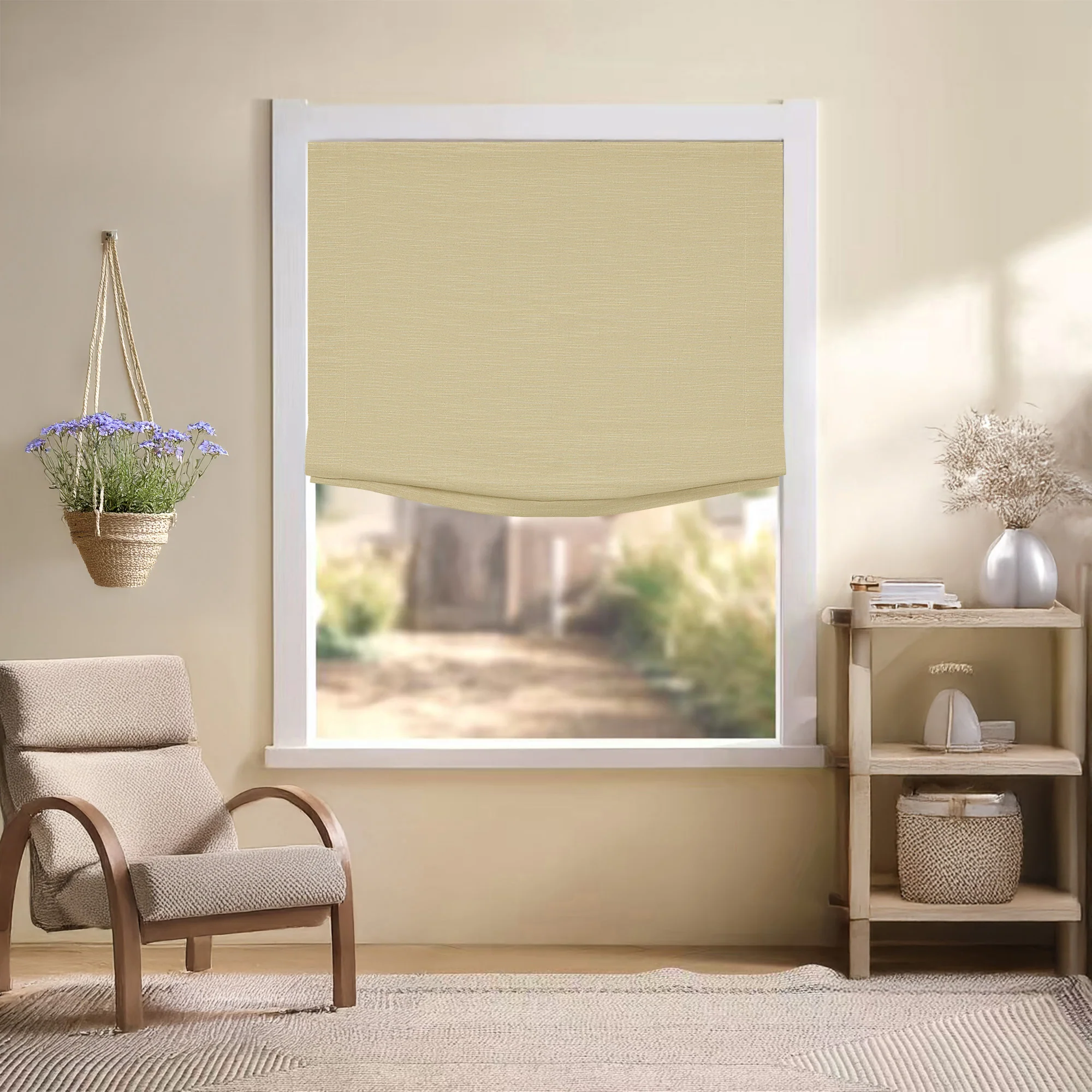 Jenna Linen Roman Shades & Blinds | Relaxed - Image 13