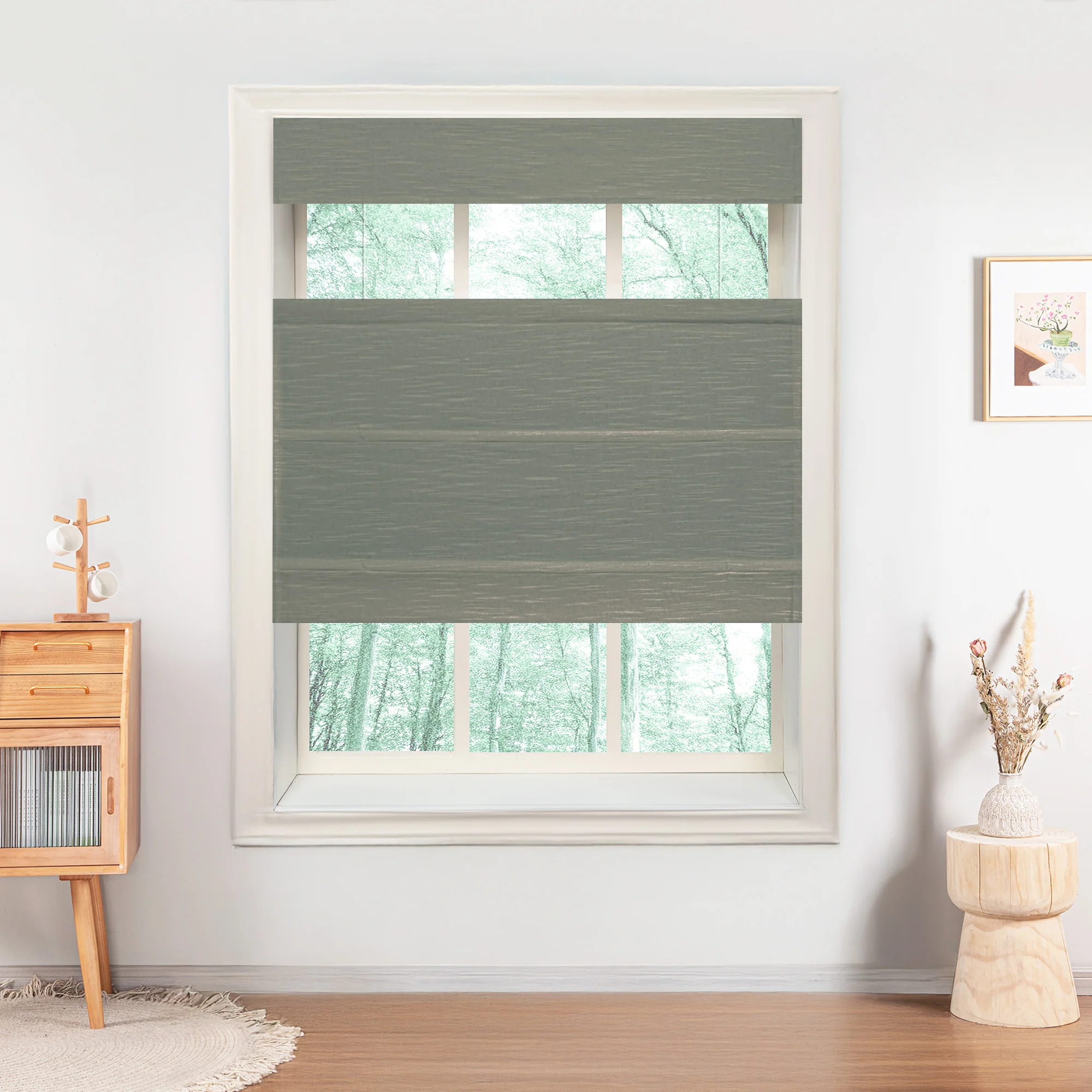 Jenna Linen Roman Shades & Blinds | Top Down Bottom Up - Image 10