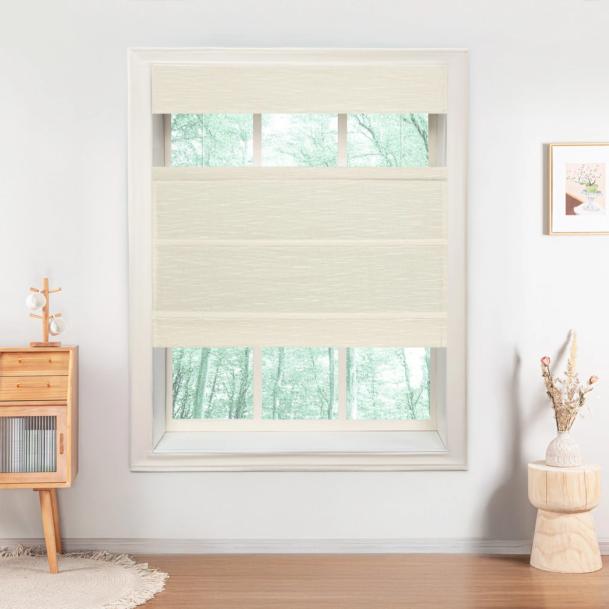 Jenna Linen Roman Shades & Blinds | Top Down Bottom Up - Image 15