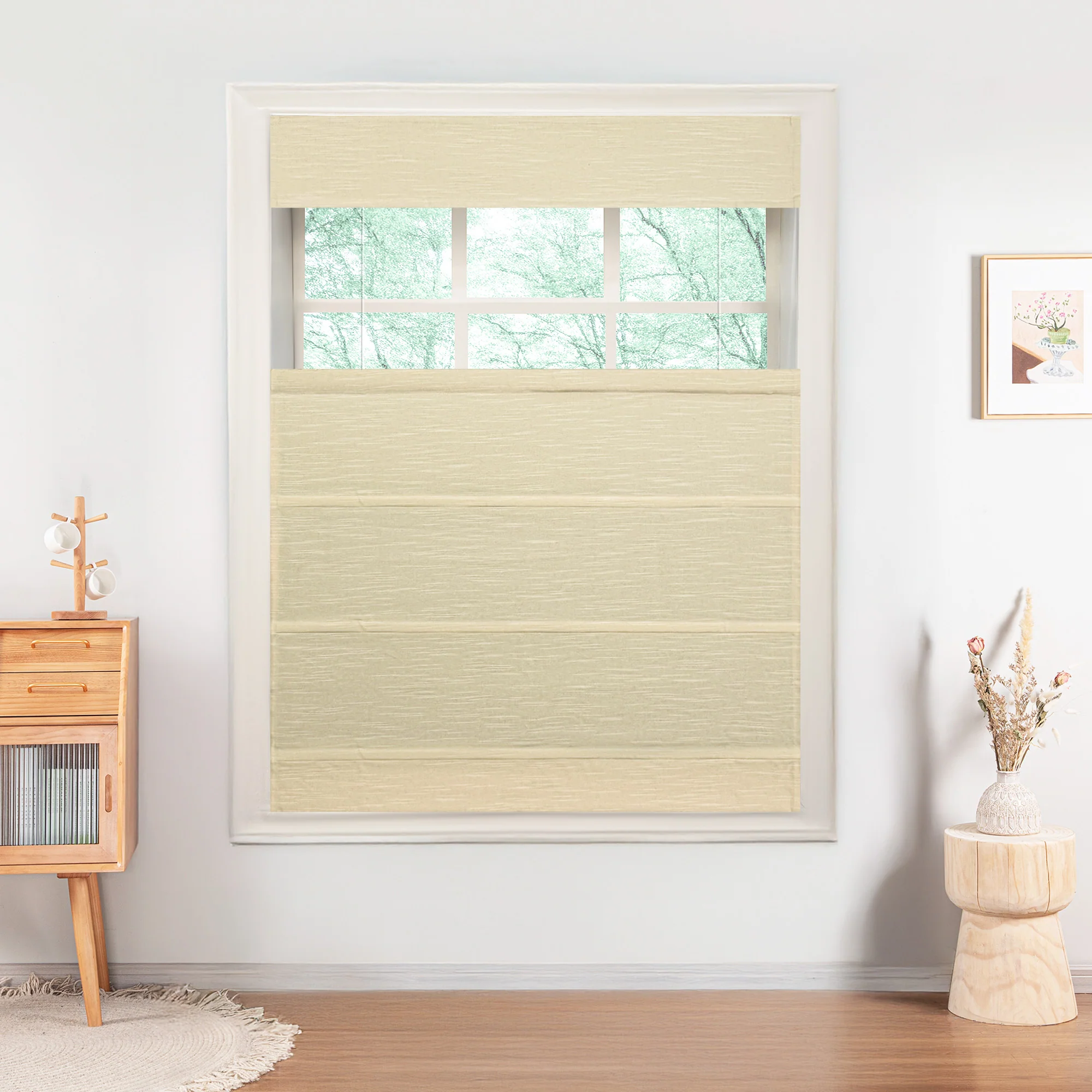 Jenna Linen Roman Shades & Blinds | Top Down Bottom Up - Image 6