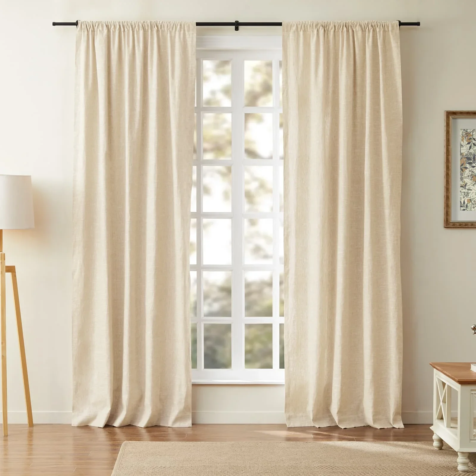 Jenna Linen Curtains & Drapes Soft Top - Image 37