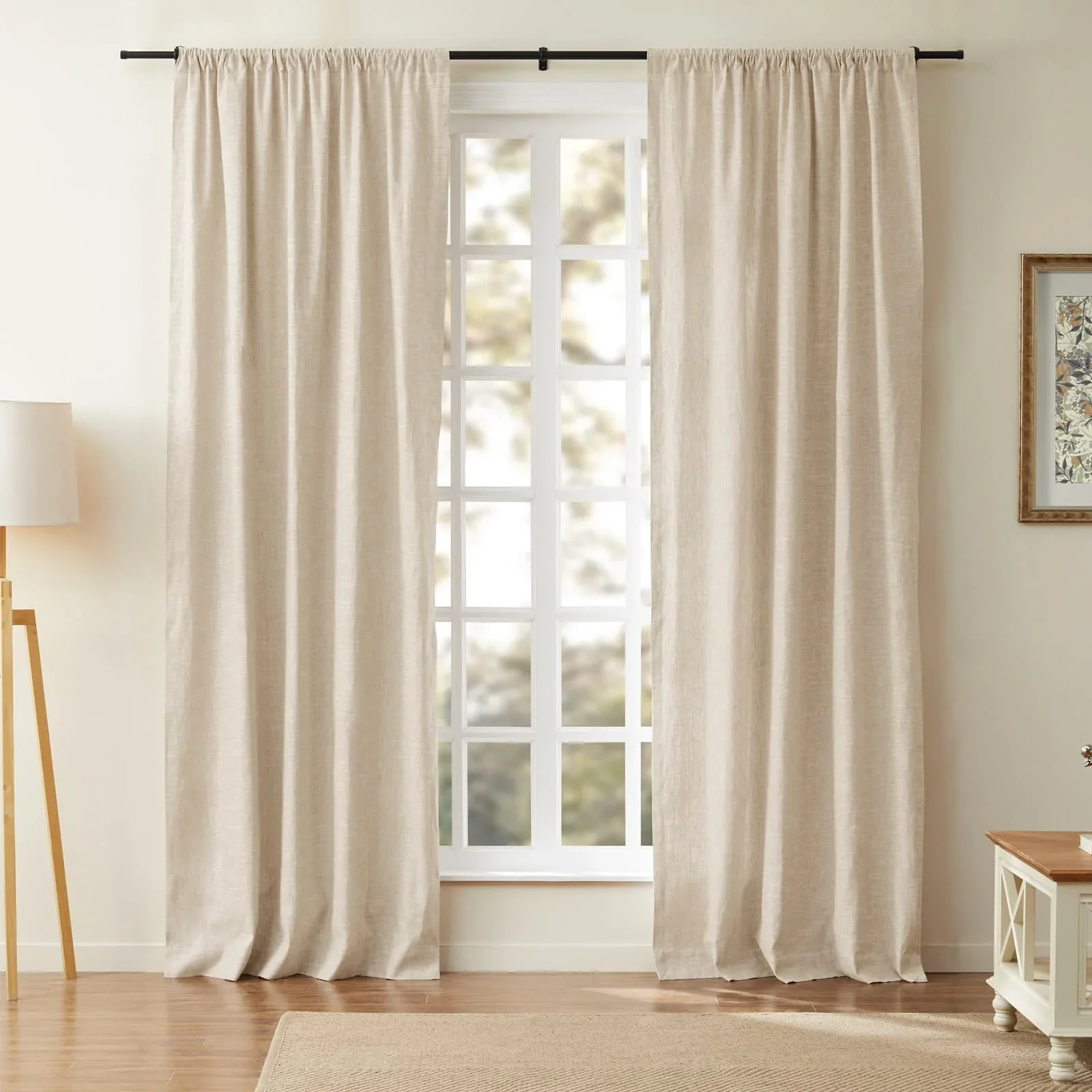 Jenna Linen Curtains & Drapes Soft Top - Image 38