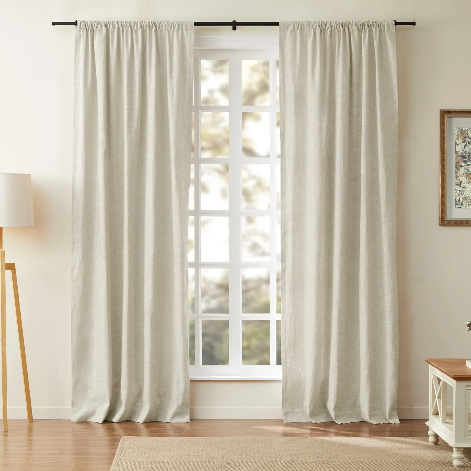 Jenna Linen Curtains & Drapes Soft Top - Image 39