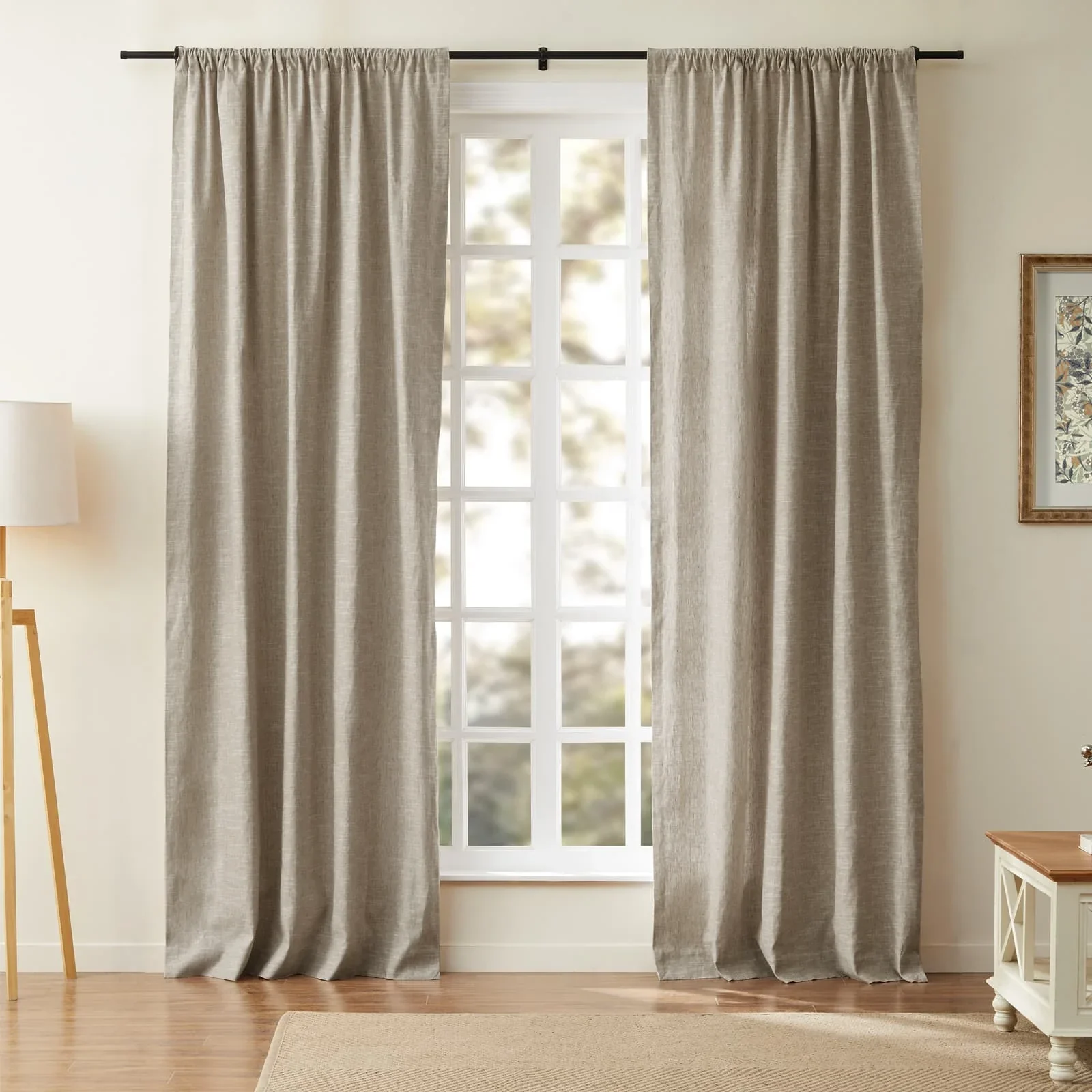 Jenna Linen Curtains & Drapes Soft Top - Image 40