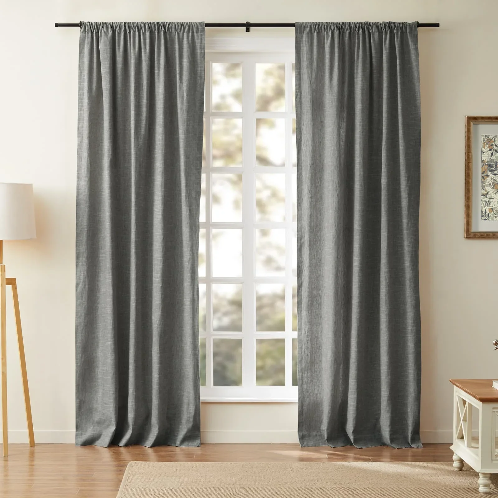 Jenna Linen Curtains & Drapes Soft Top - Image 41