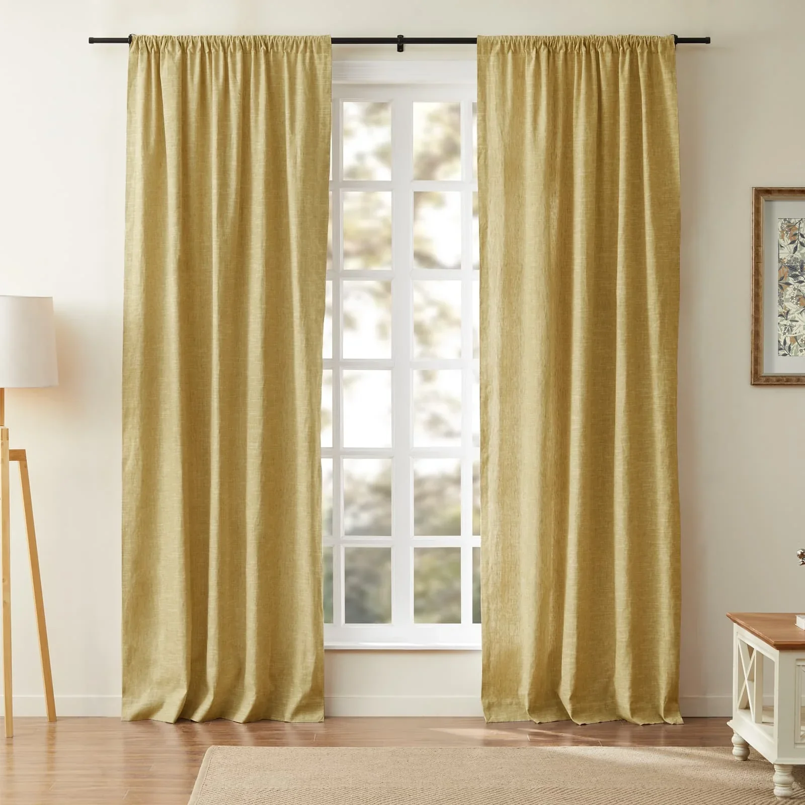 Jenna Linen Curtains & Drapes Soft Top - Image 42