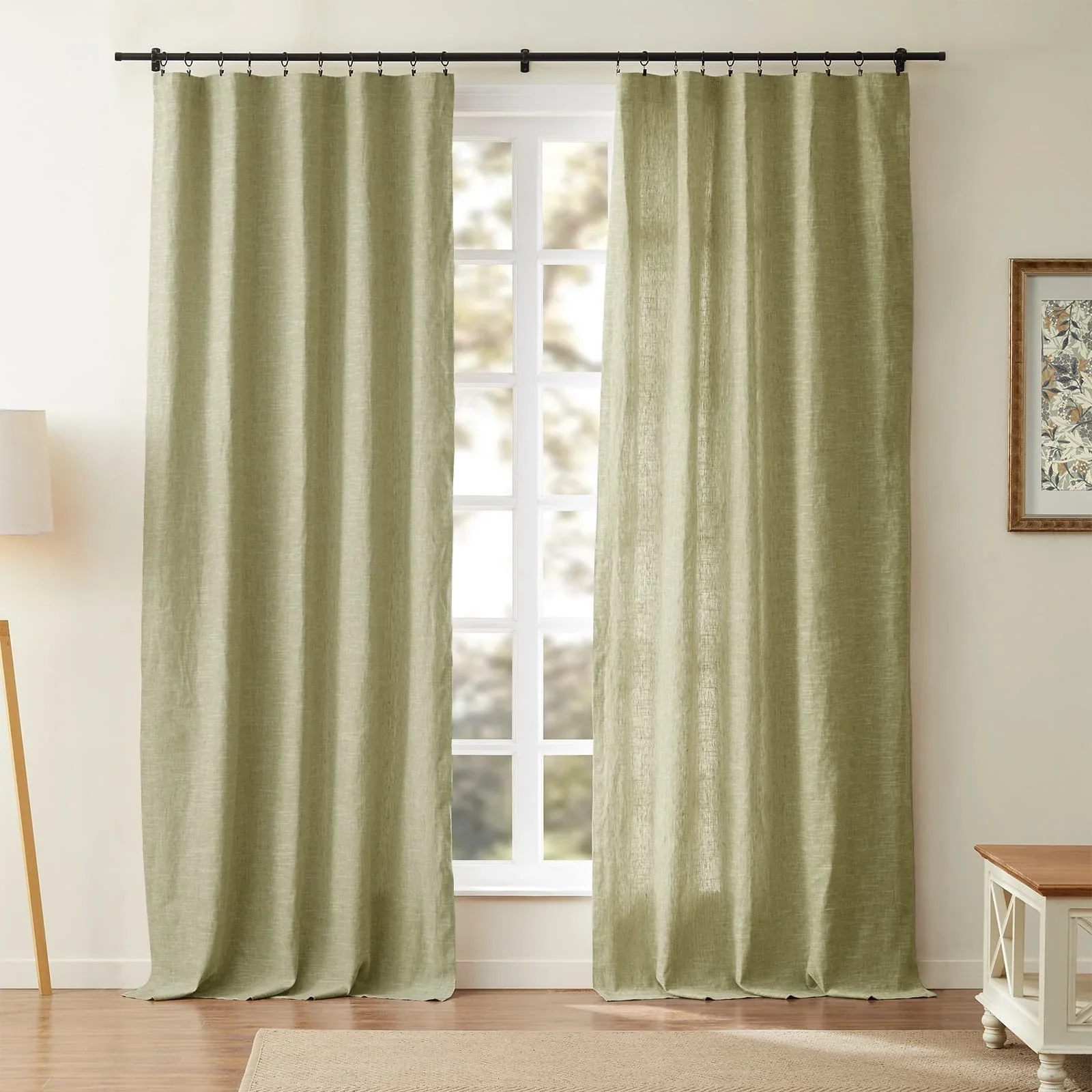 Jenna Linen Curtains & Drapes Soft Top - Image 43