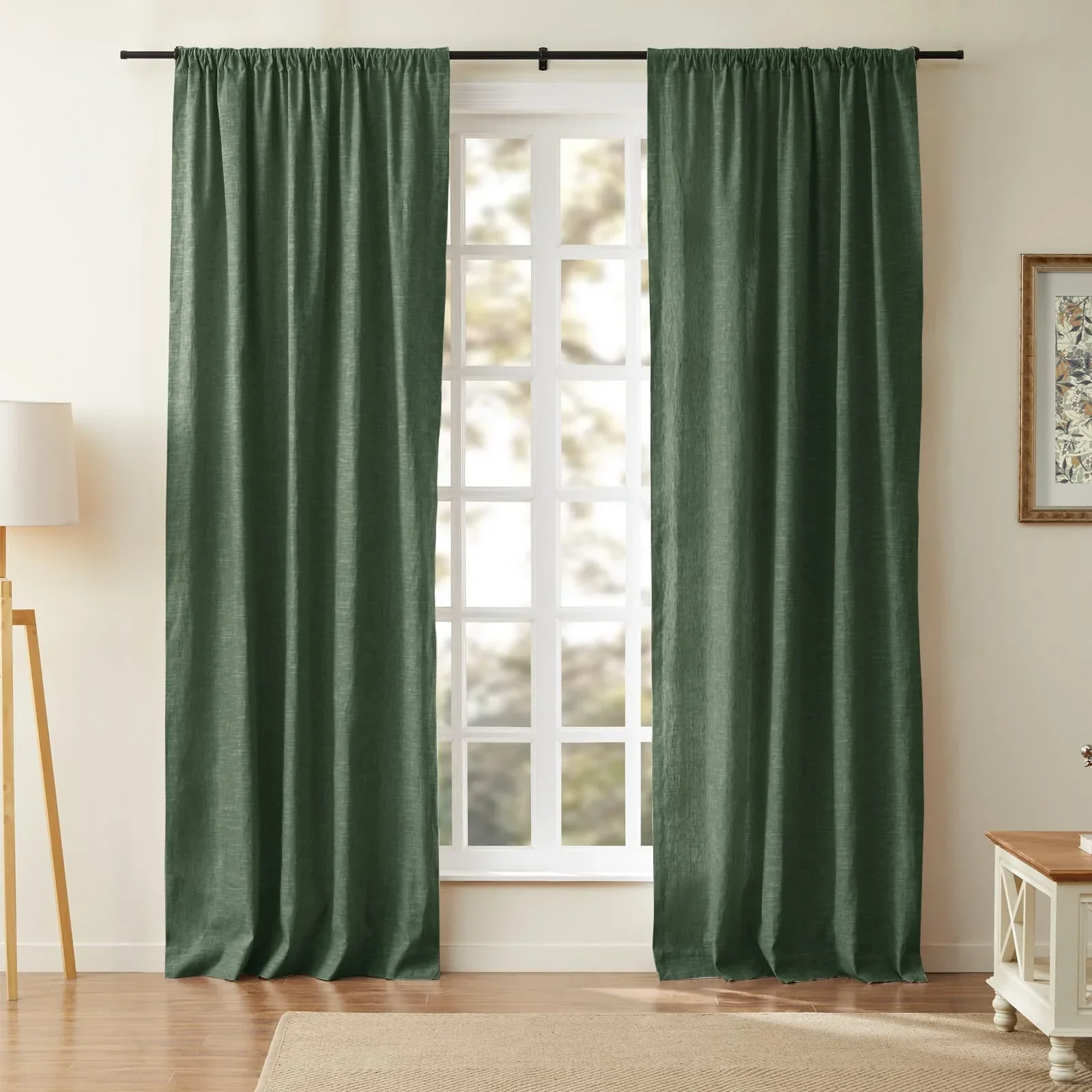 Jenna Linen Curtains & Drapes Soft Top - Image 44
